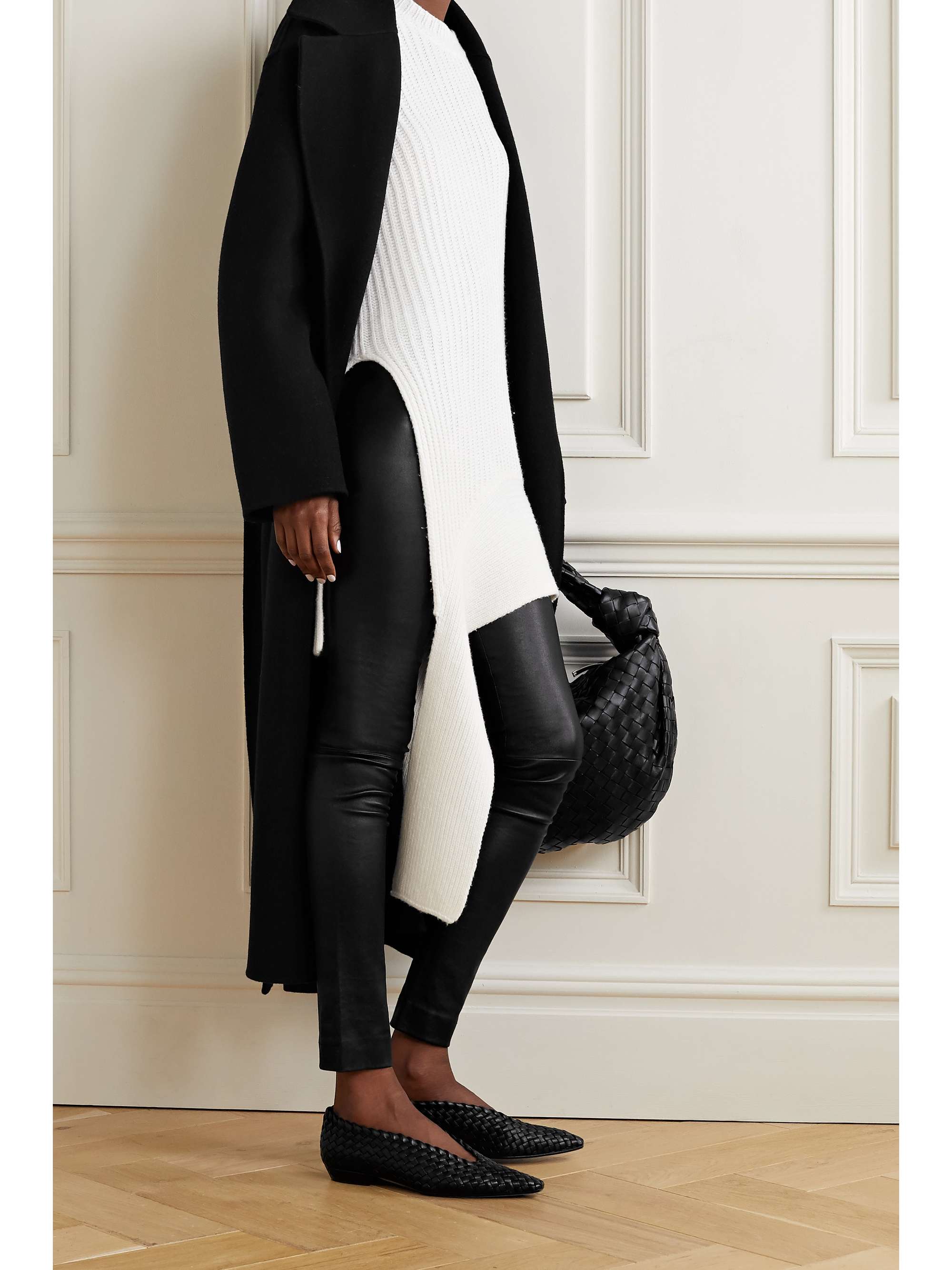 THE ROW Moto leather leggings