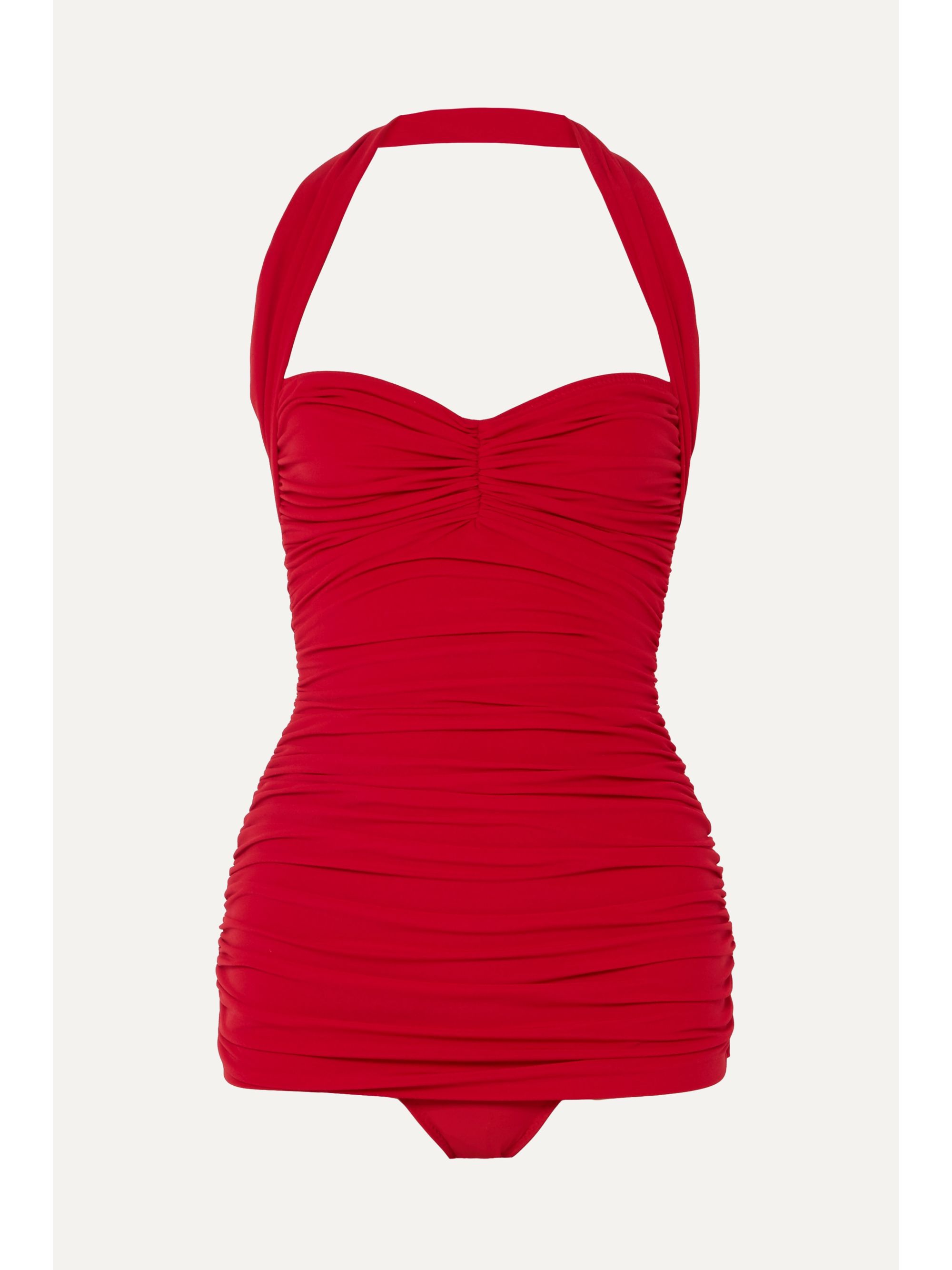 norma kamali red swimsuit