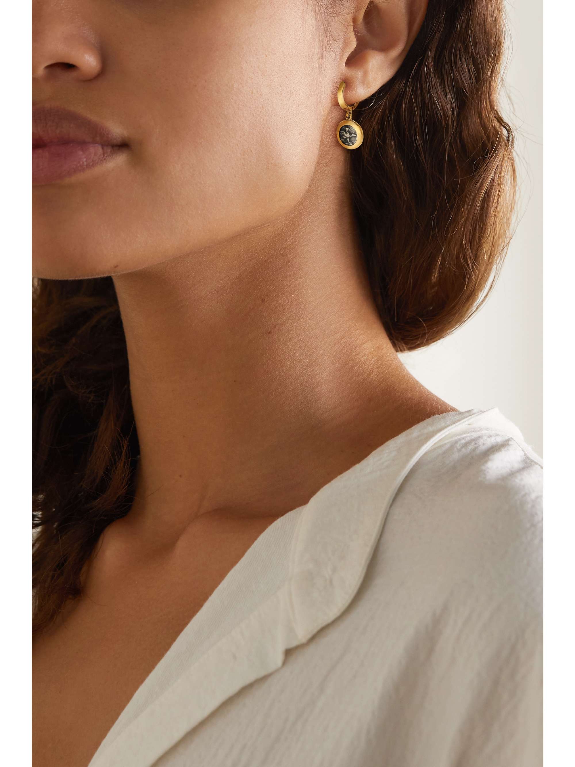 DUBINI 18-karat gold hoop earrings
