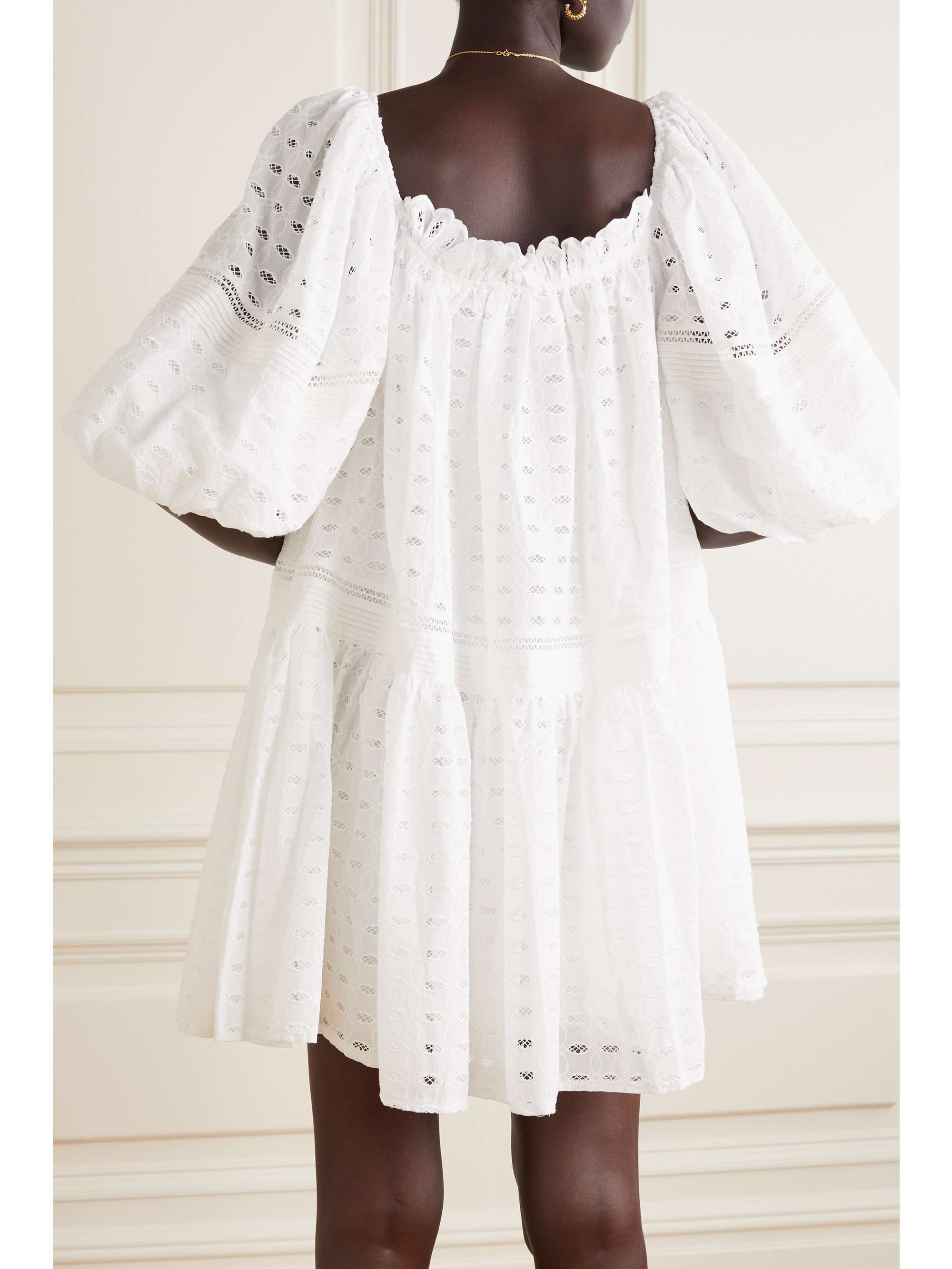 LUG VON SIGA Amy broderie anglaise cotton-blend mini dress