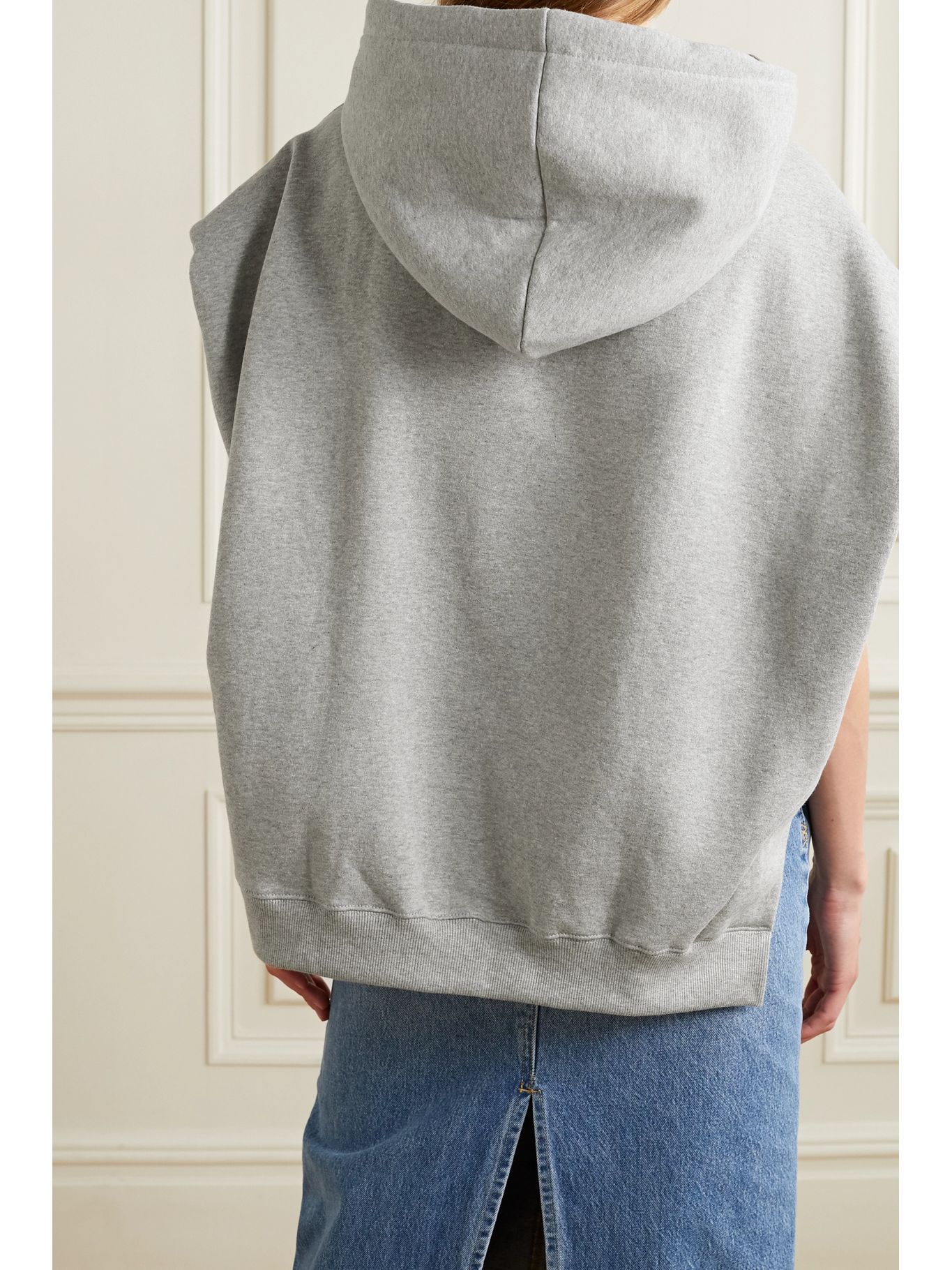 Gray Alex oversized cotton-jersey hoodie | FRANKIE SHOP | NET-A-PORTER