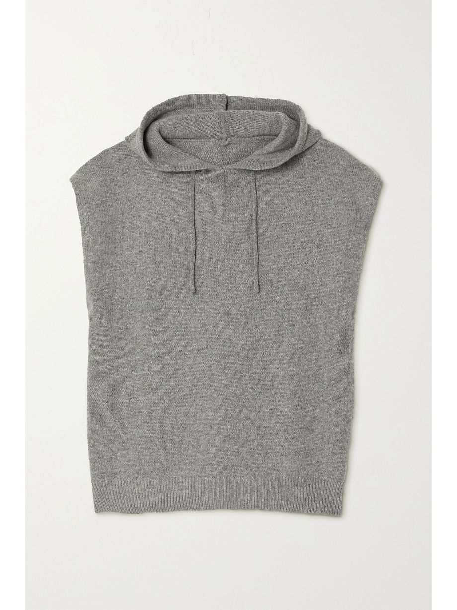 Gray Juno wool-blend hoodie | FRANKIE SHOP | NET-A-PORTER