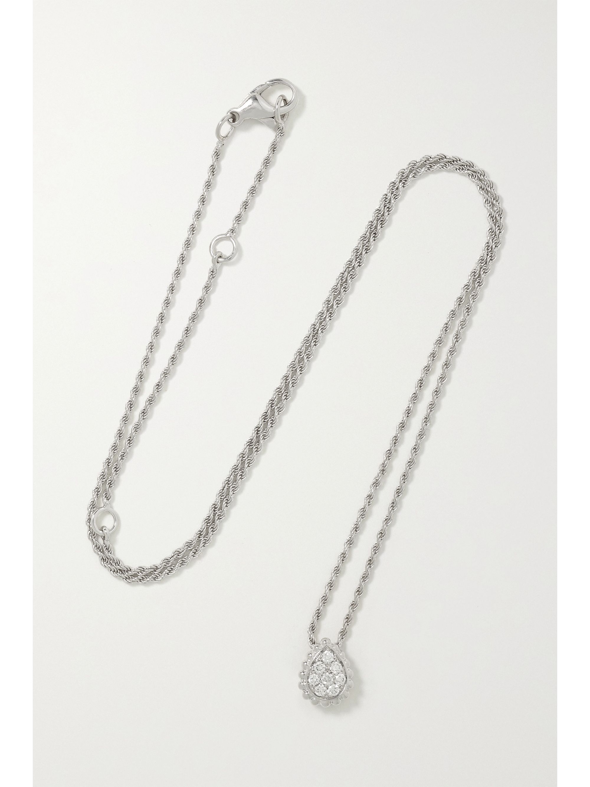 White Gold Serpent Boheme 18 Karat White Gold Diamond Necklace Boucheron Net A Porter