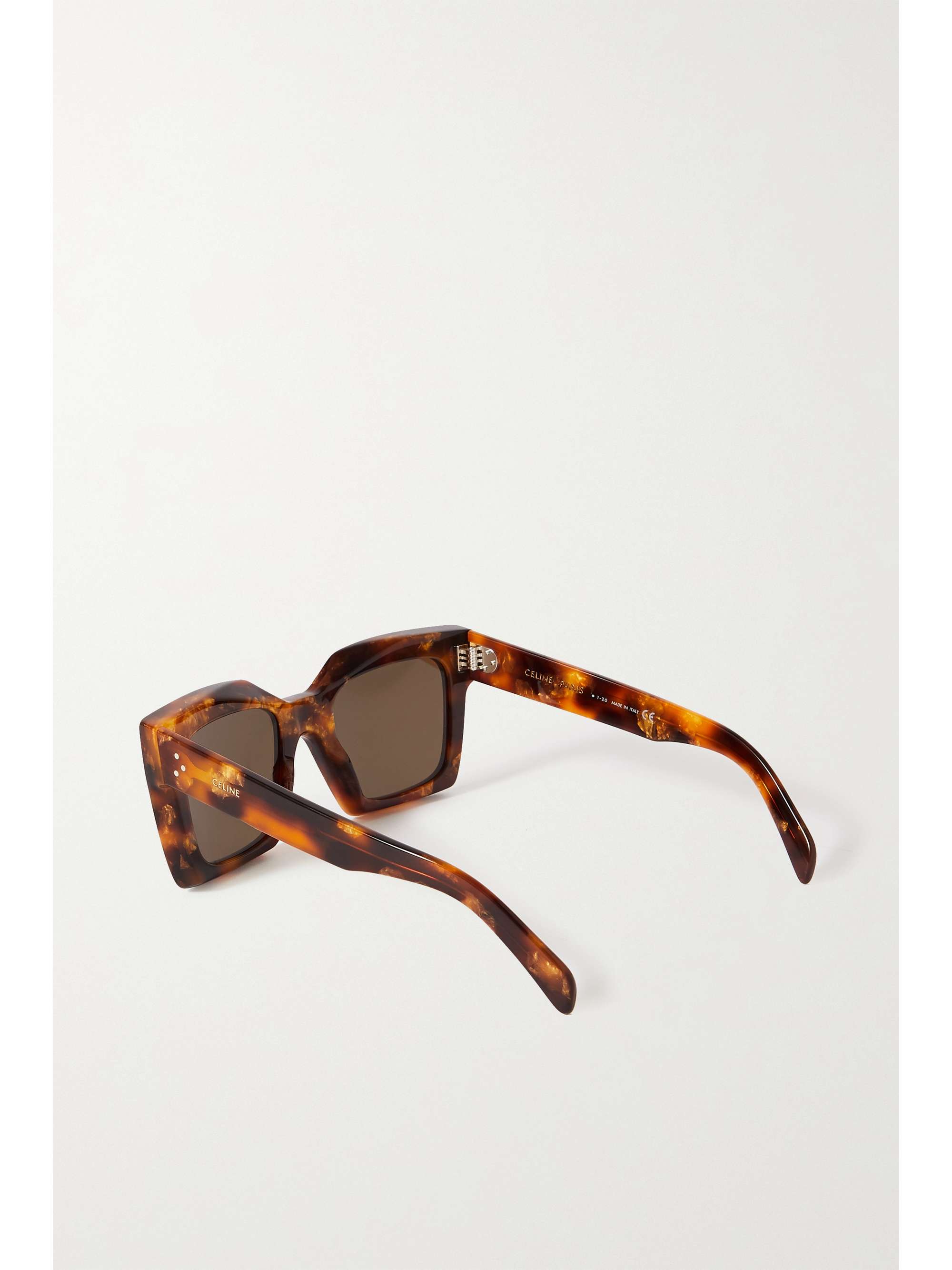 CELINE EYEWEAR Square-frame tortoiseshell acetate sunglasses