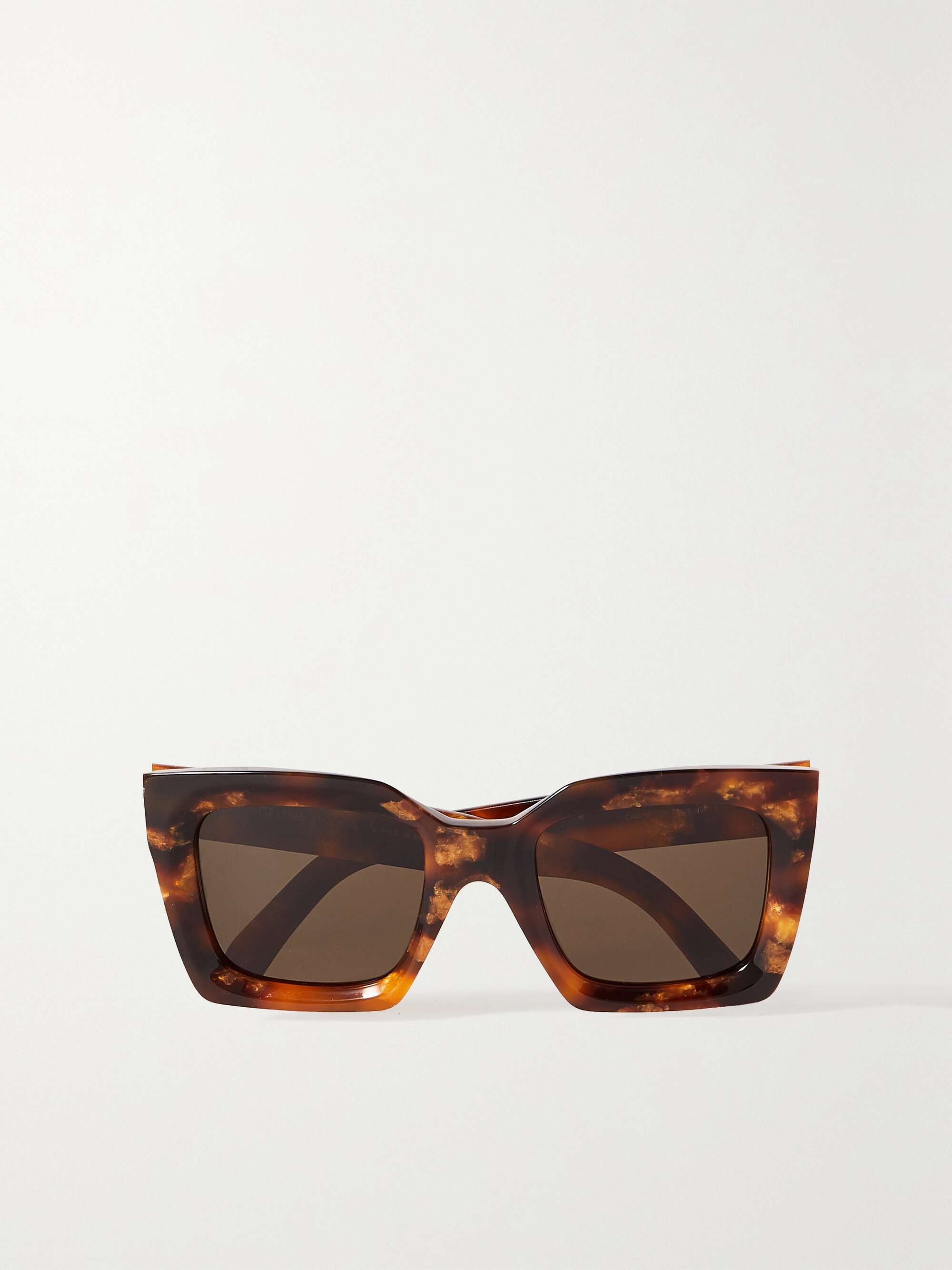 CELINE EYEWEAR Square-frame tortoiseshell acetate sunglasses | NET-A-PORTER