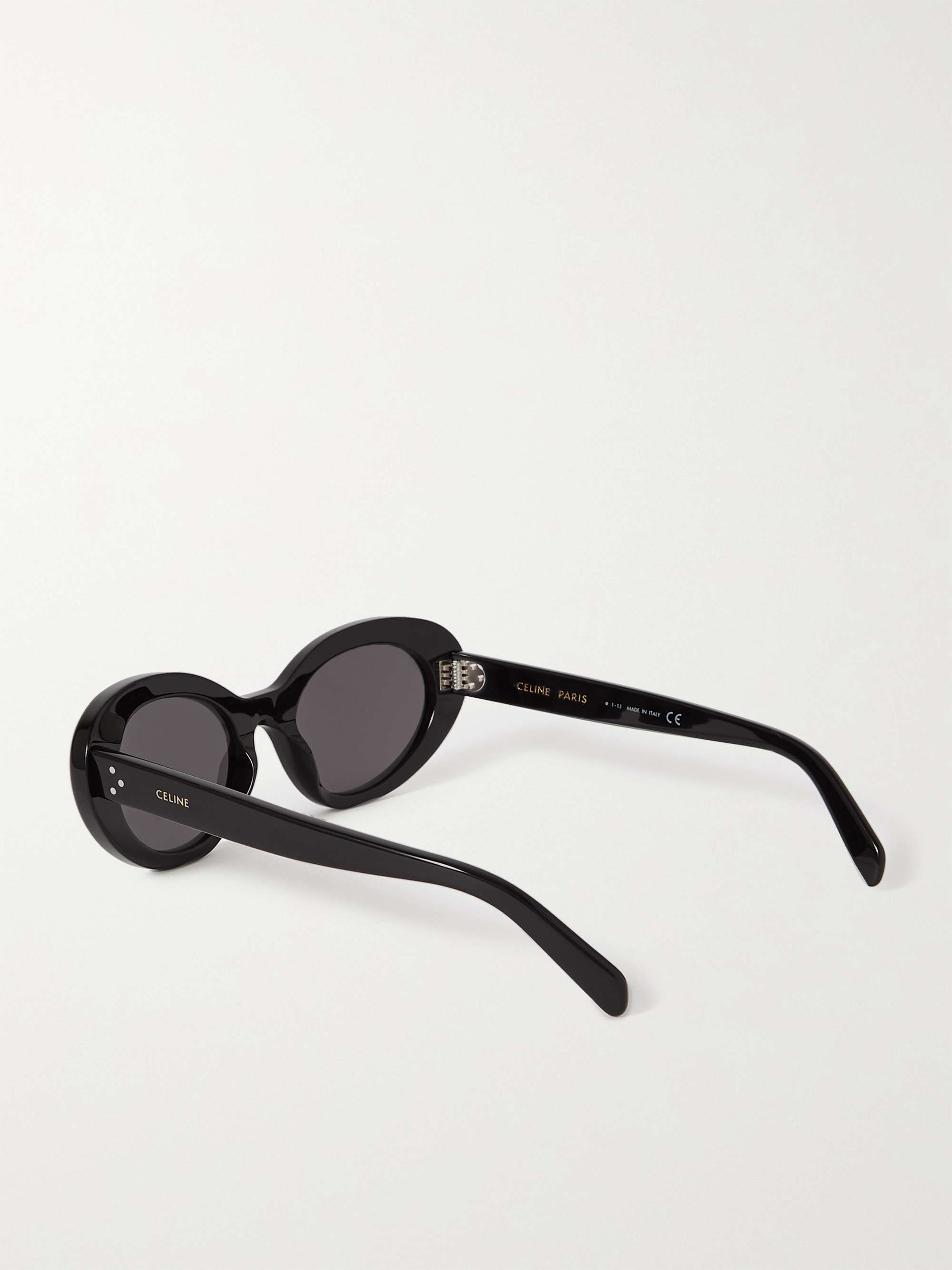 CELINE EYEWEAR Oval-frame acetate sunglasses