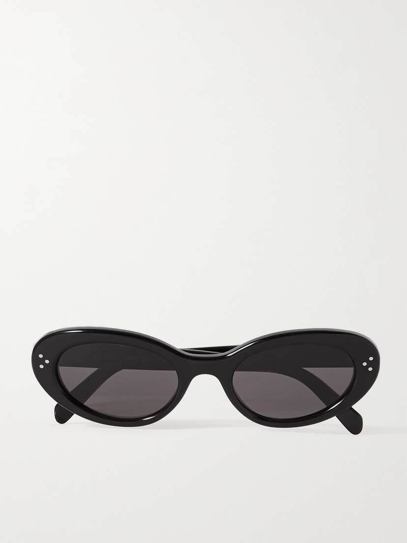 CELINE Eyewear Oval-frame Acetate Sunglasses
