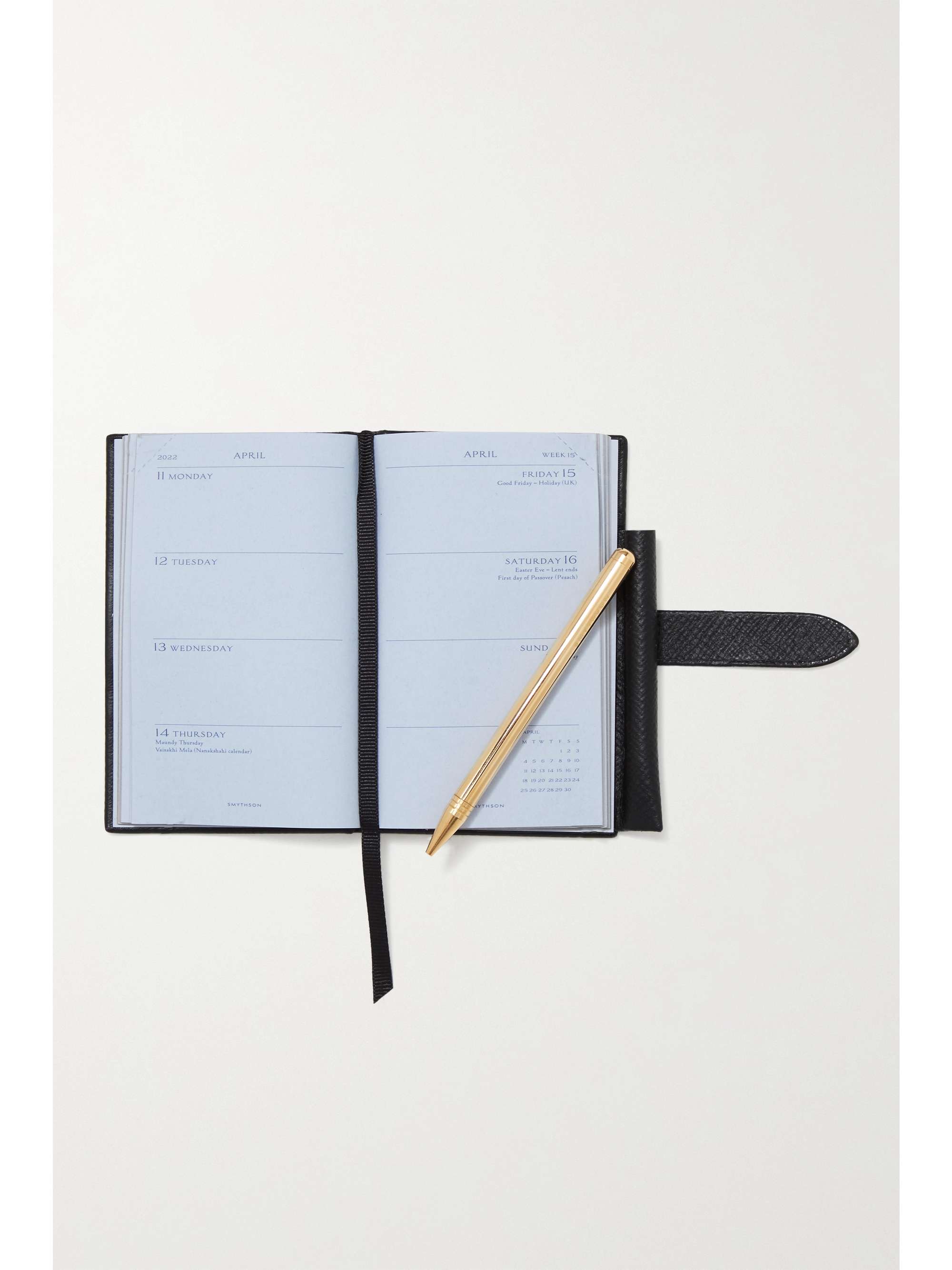 SMYTHSON The Wafer 2022 textured-leather diary
