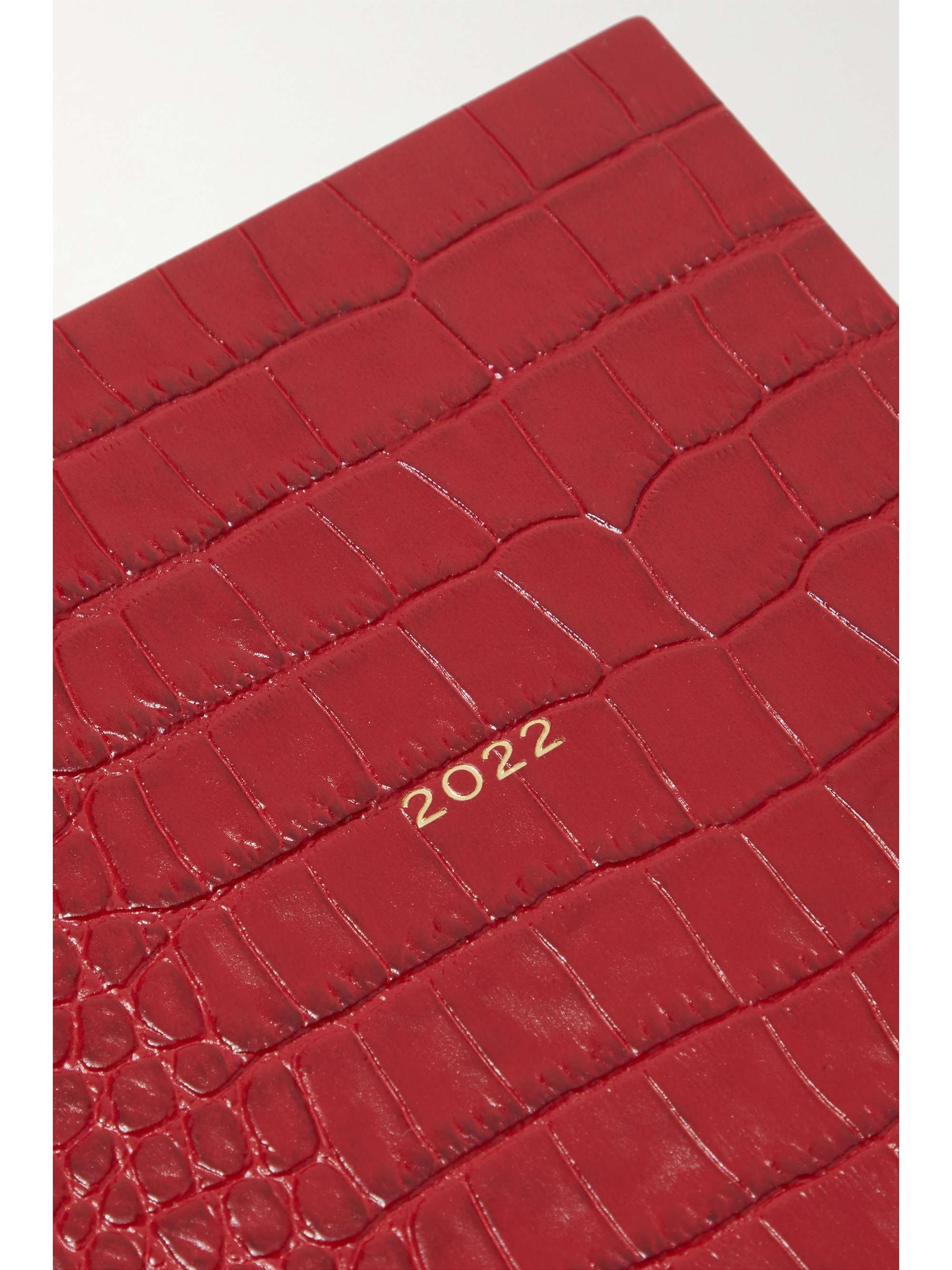 SMYTHSON The SOHO 2022 croc-effect leather diary