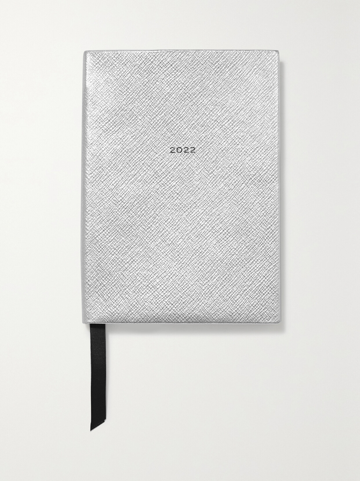 Smythson The Soho 2022 Textured-leather Diary In Silver