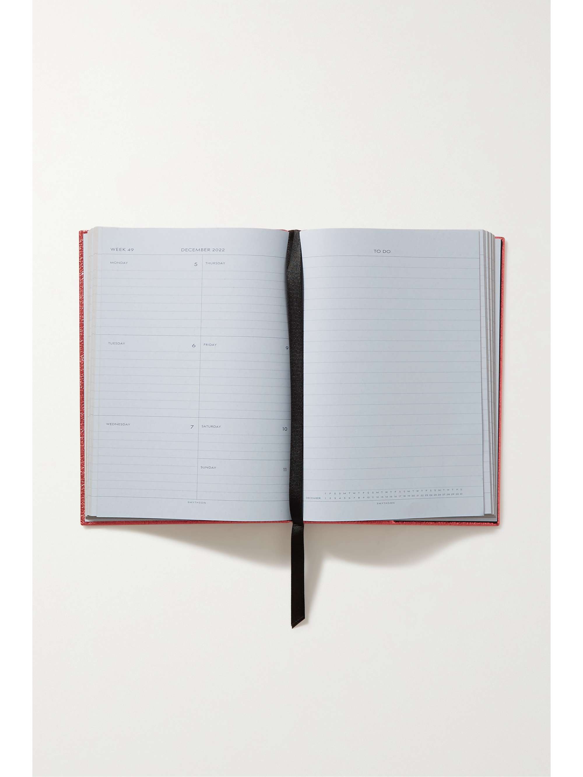 SMYTHSON Soho printed textured-leather diary