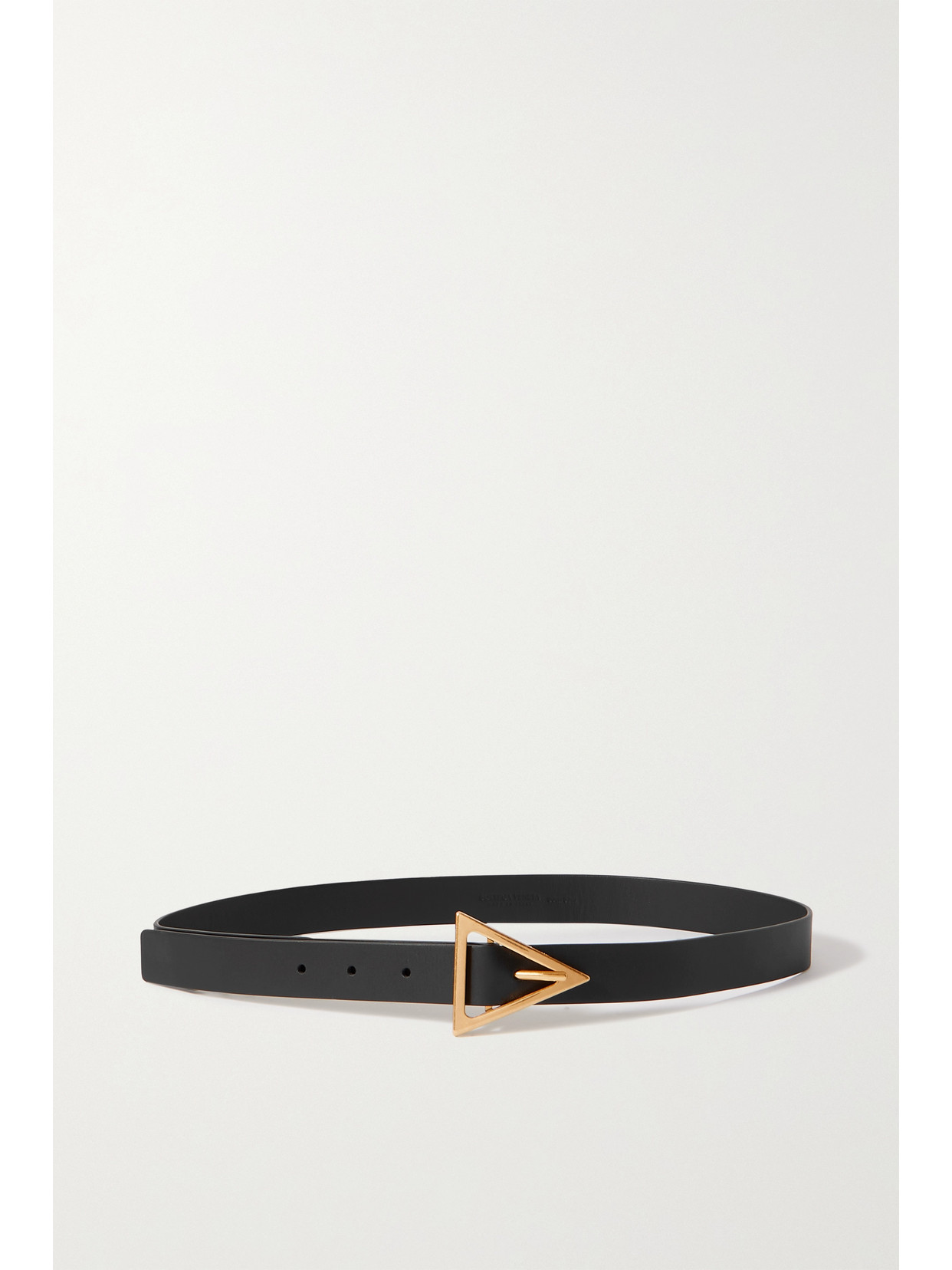 Bottega Veneta Triangular Buckle Belt In Black