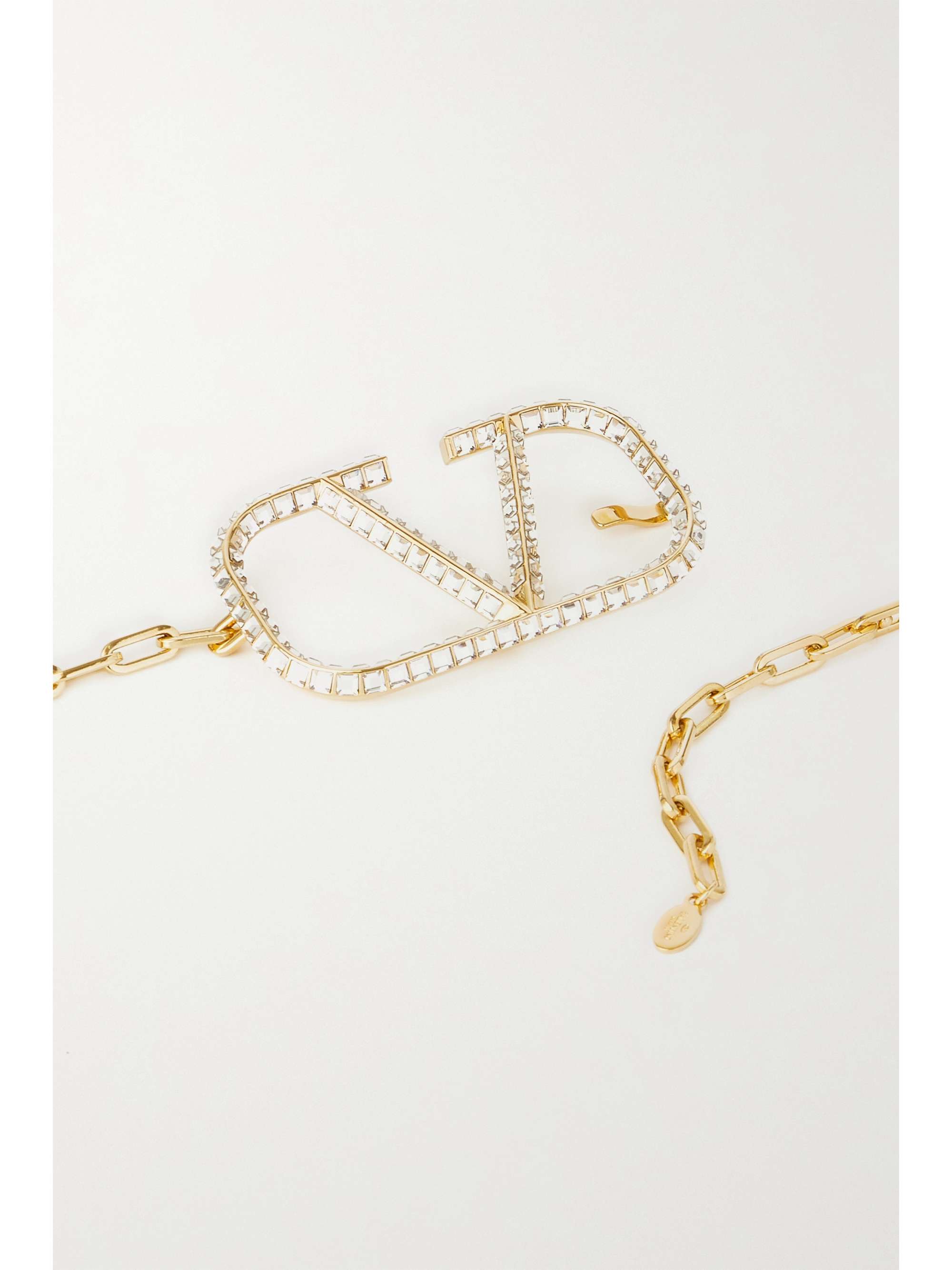 VALENTINO GARAVANI Valentino Garavani crystal-embellished gold-tone belt