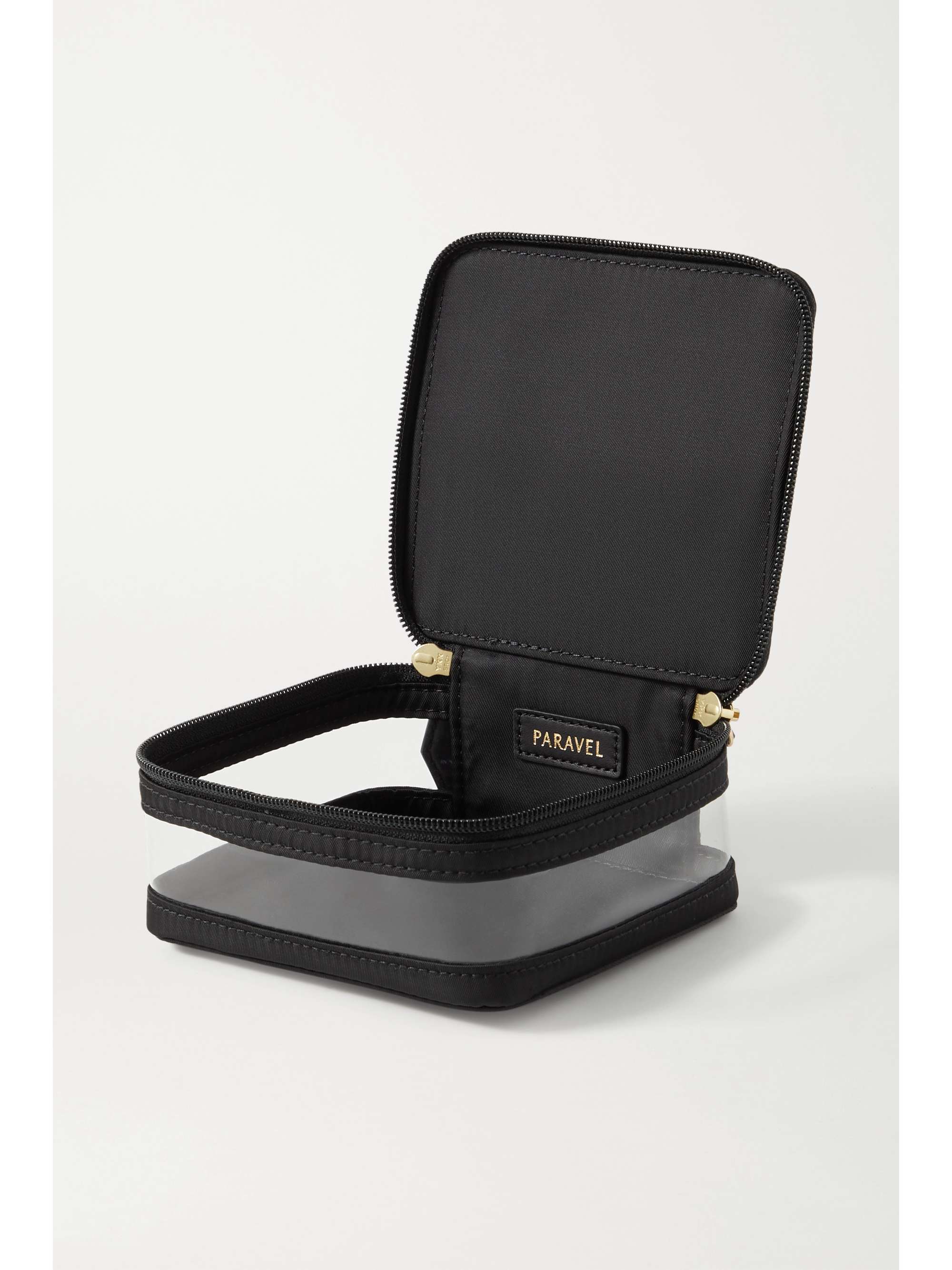PARAVEL Mini See-All vegan leather-trimmed nylon cosmetics case
