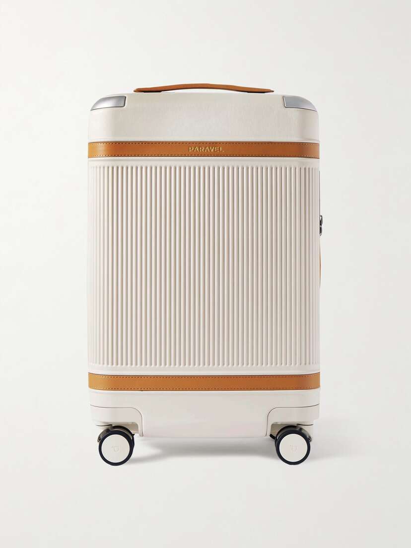 Paravel + Net Sustain Aviator Carry-on Vegan Leather-trimmed Hardshell Suitcase