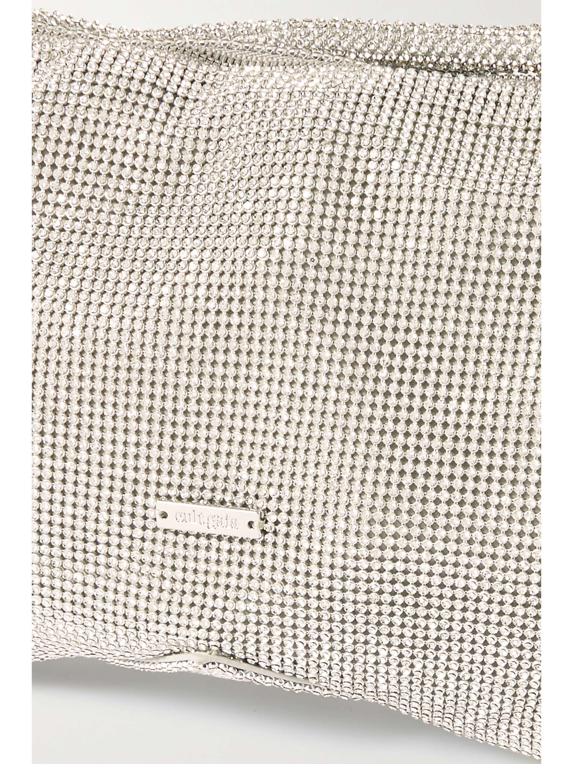CULT GAIA Hera mini crystal-embellished satin shoulder bag