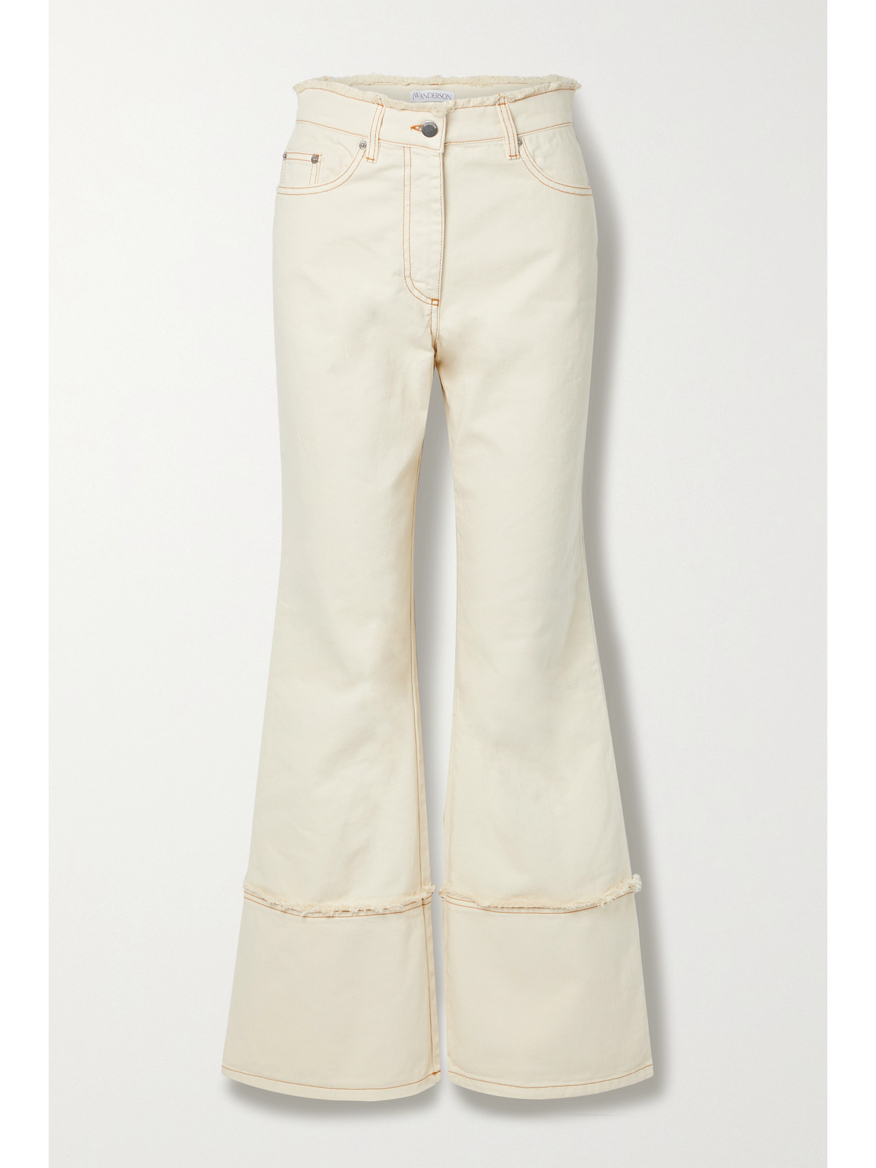 Frayed High-rise Flared Jeans