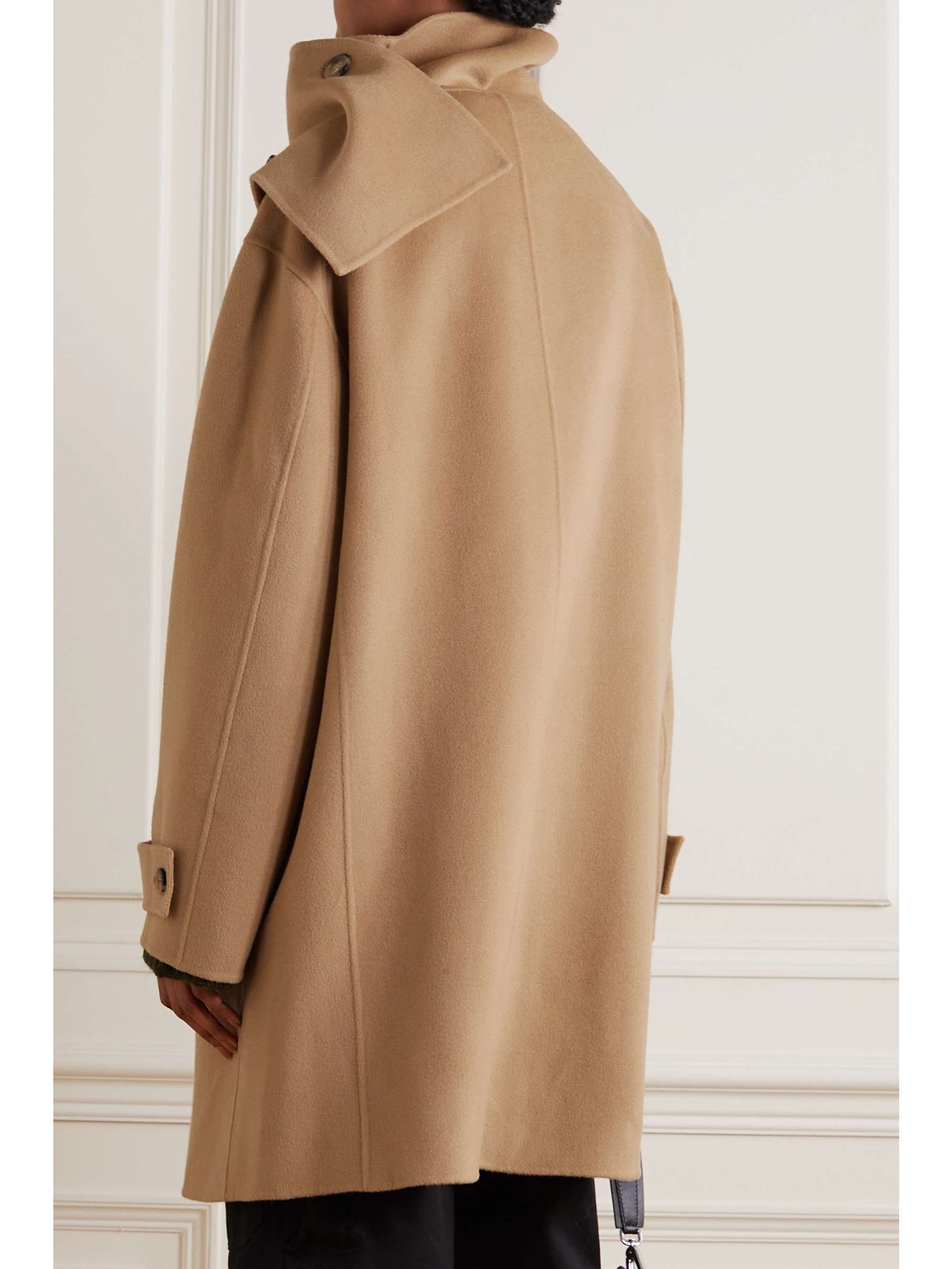 draped wool coat