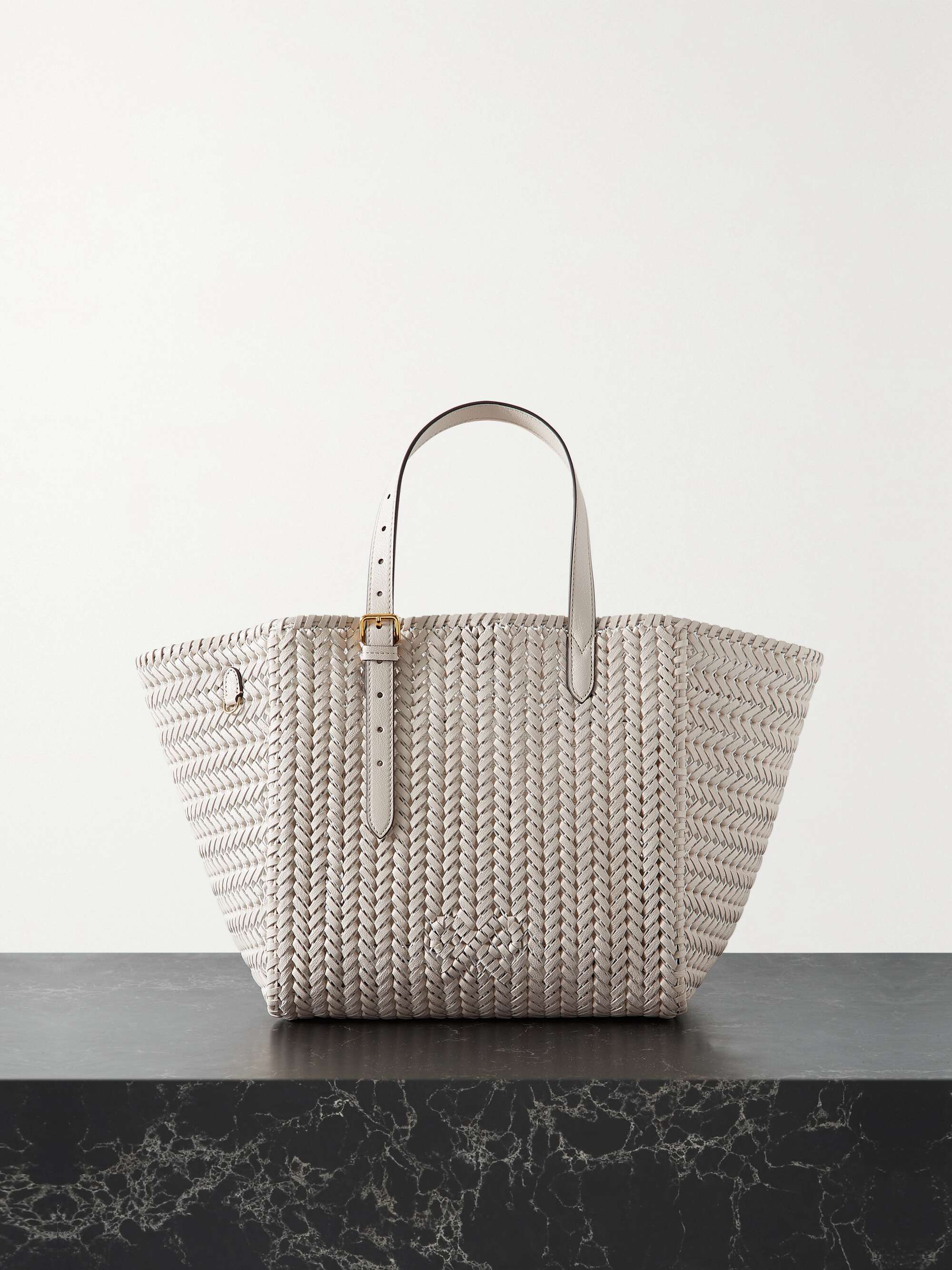 ANYA HINDMARCH Neeson woven leather tote NETAPORTER
