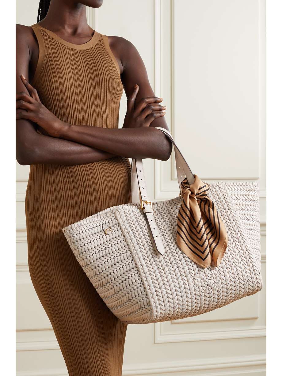 ANYA HINDMARCH Neeson woven leather tote NETAPORTER
