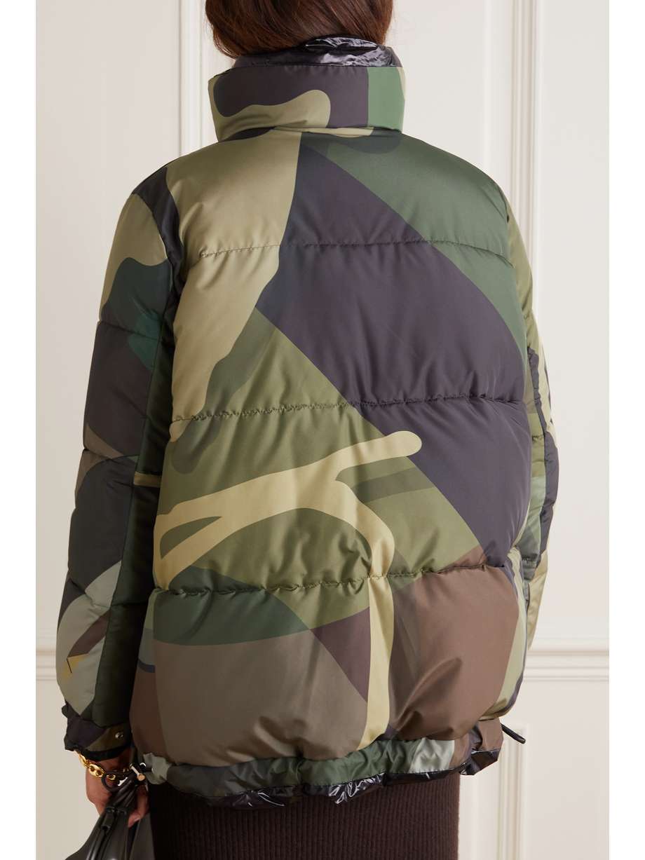 SACAI + KAWS quilted camouflageprint shell jacket NETAPORTER