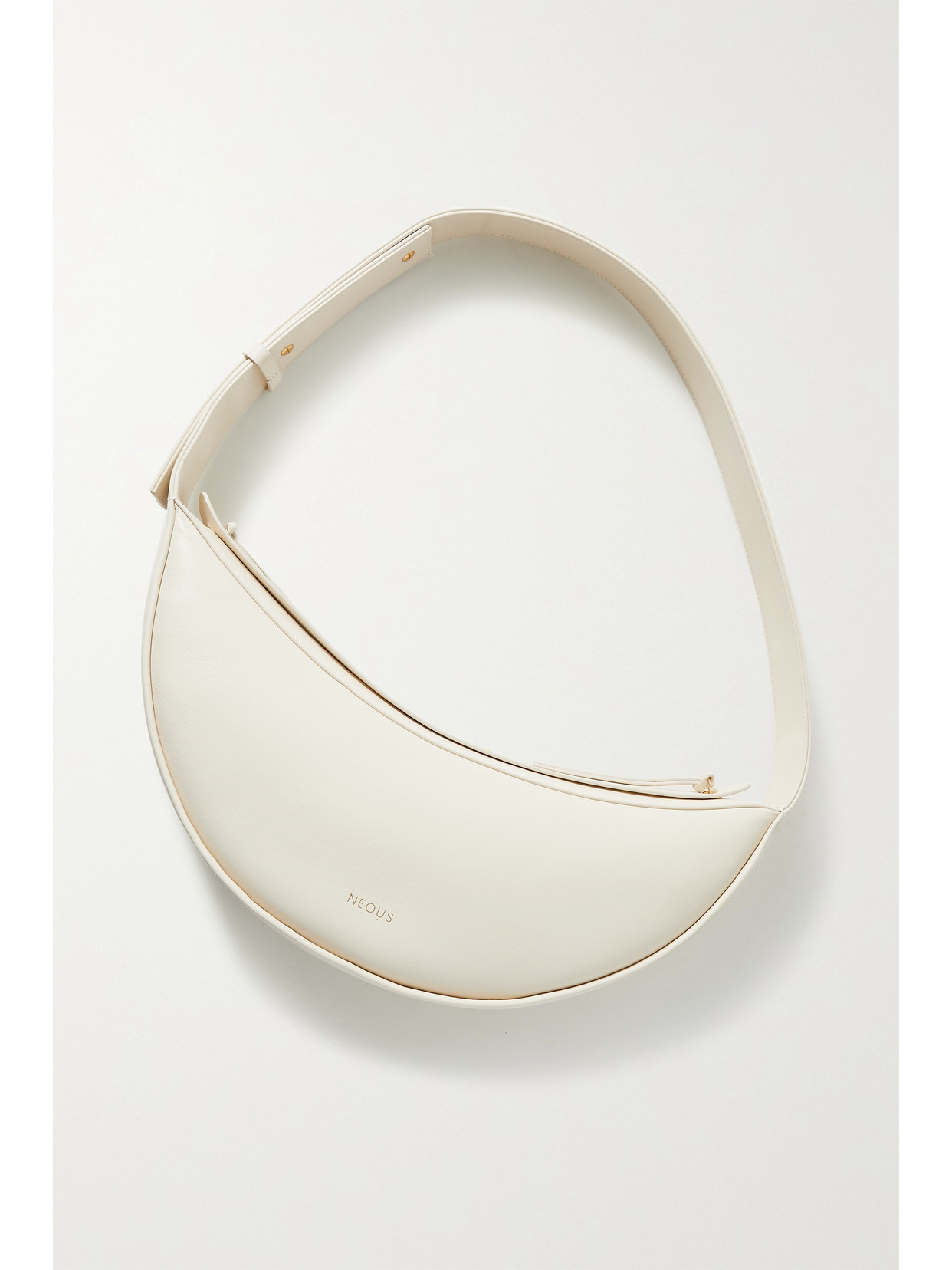 Neous Neutral Orion Leather Shoulder Bag In Cream
