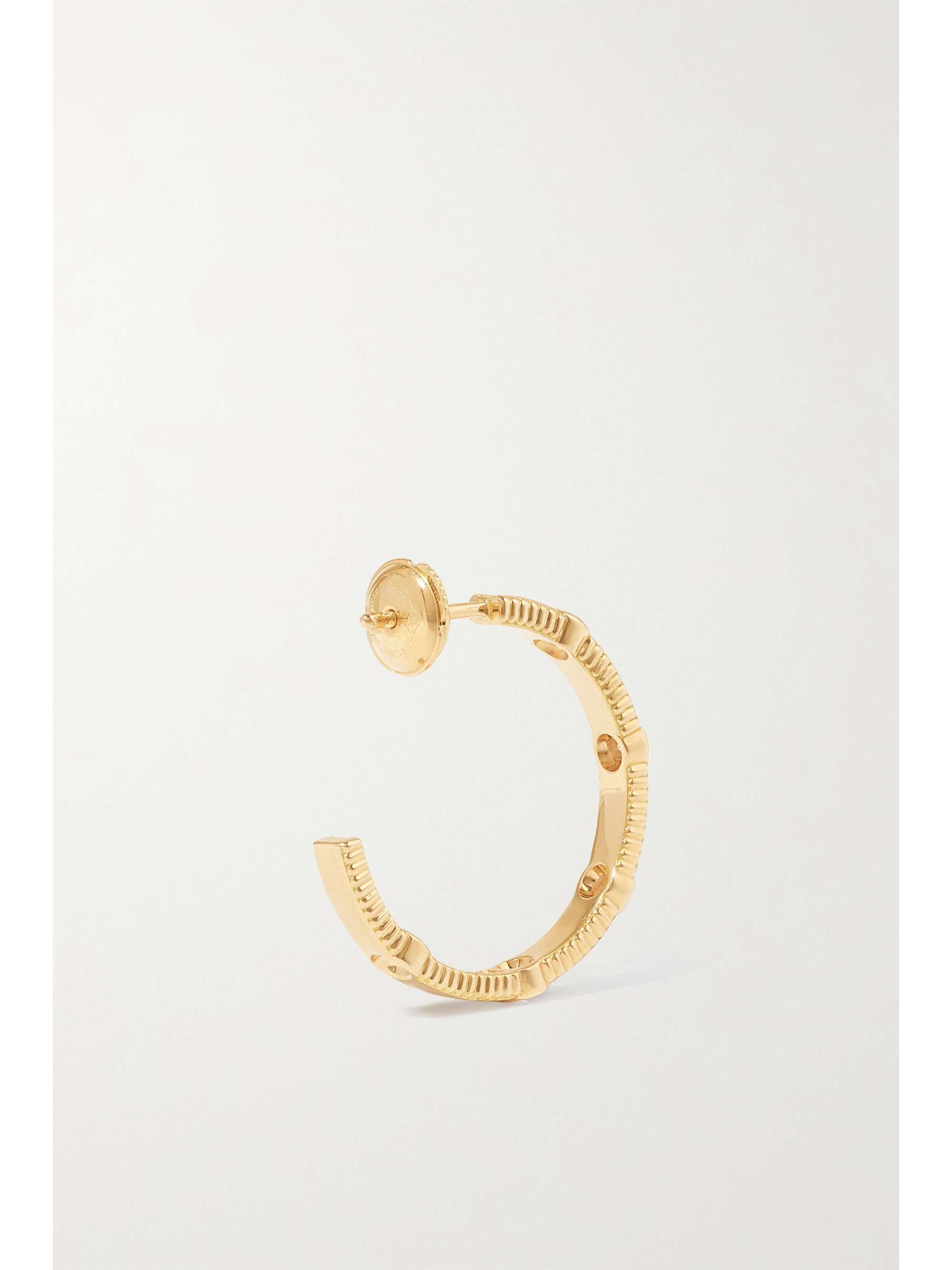 VILTIER Rayon Creolen aus 18 Karat Gold mit Diamanten und Malachiten