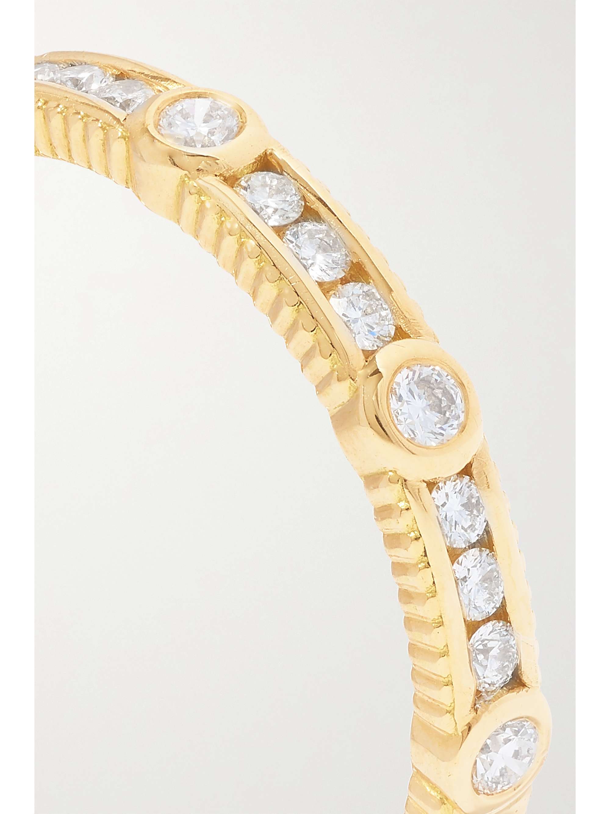 VILTIER Rayon Creolen aus 18 Karat Gold mit Diamanten und Malachiten
