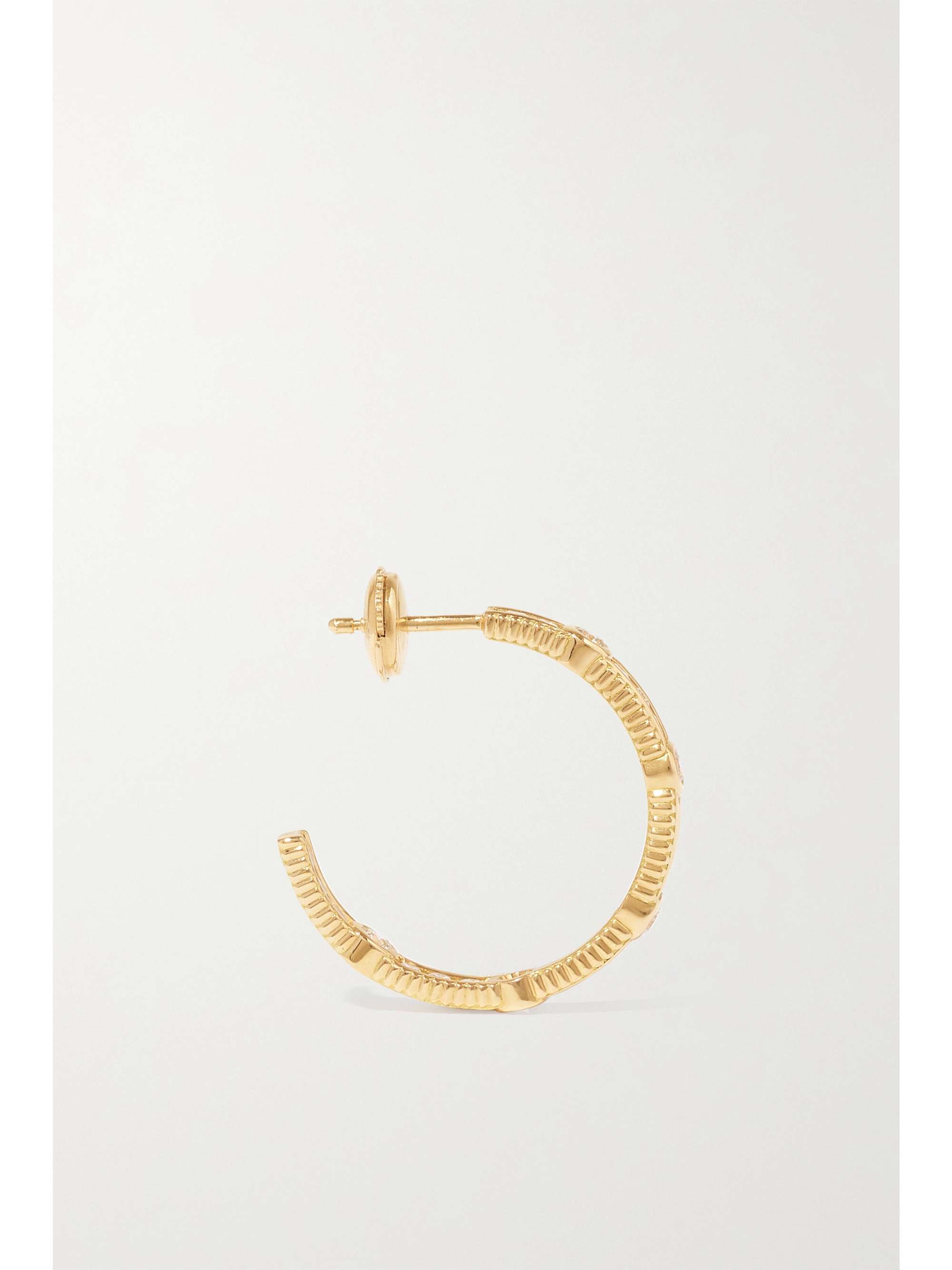 VILTIER Rayon Creolen aus 18 Karat Gold mit Diamanten und Malachiten