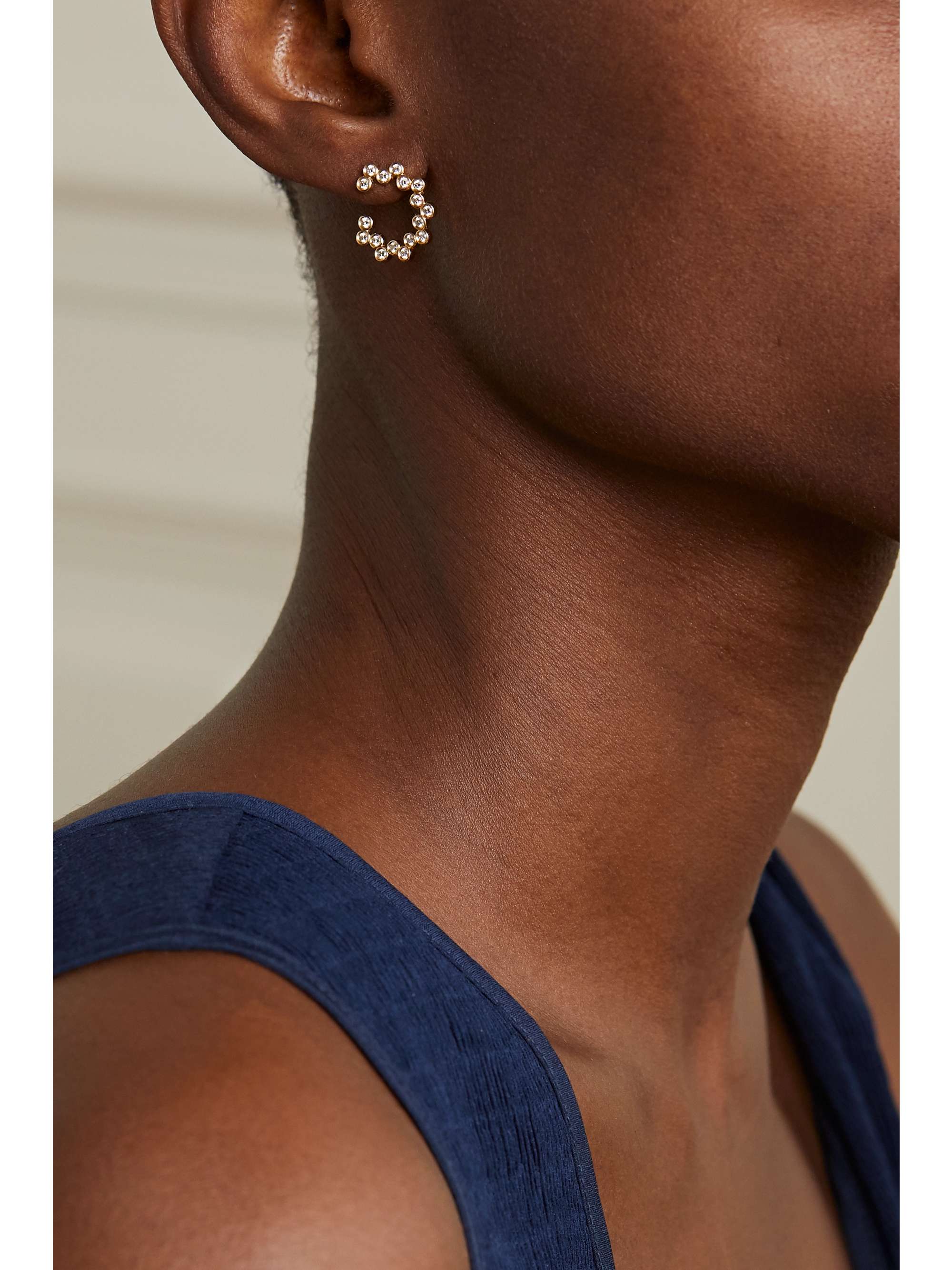 VILTIER Clique 18-karat gold diamond earrings