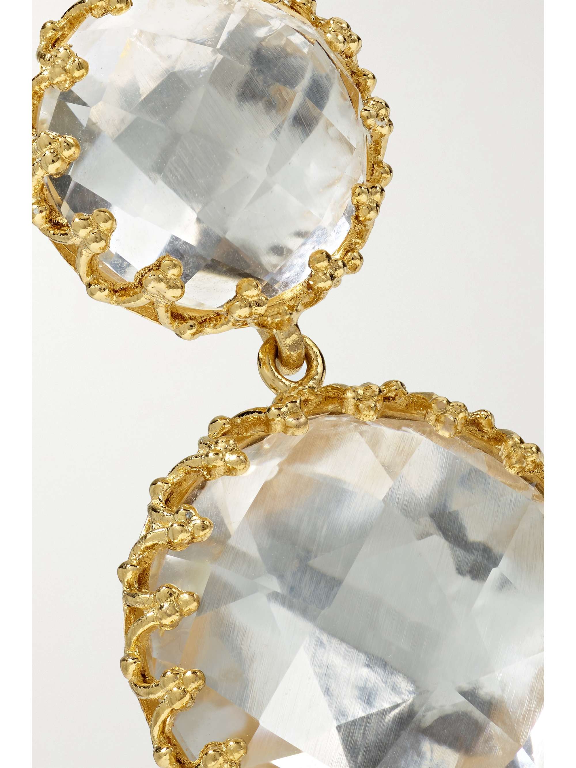 LARKSPUR & HAWK Olivia 18-karat gold-dipped quartz earrings