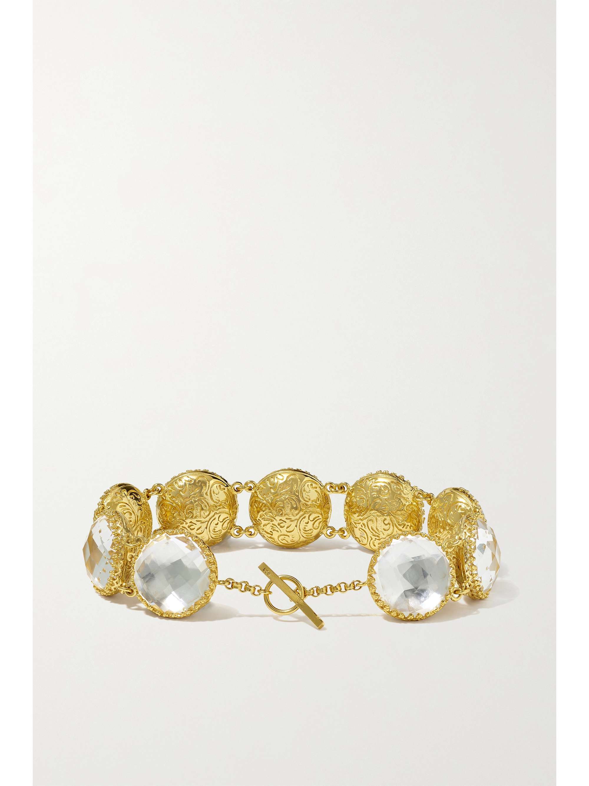 LARKSPUR & HAWK Olivia Button gold-dipped quartz bracelet