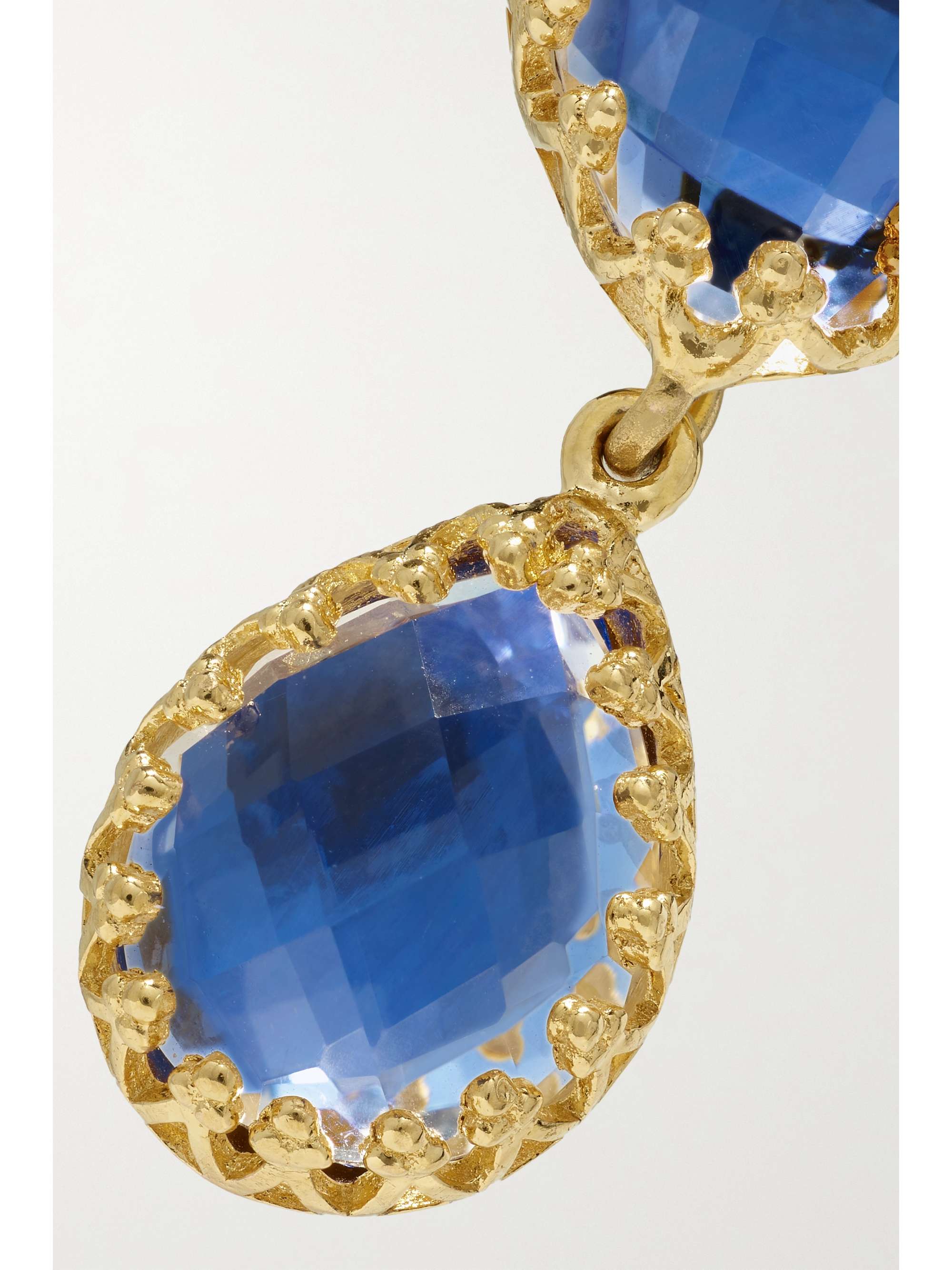 LARKSPUR & HAWK Jane 18-karat gold-dipped quartz earrings