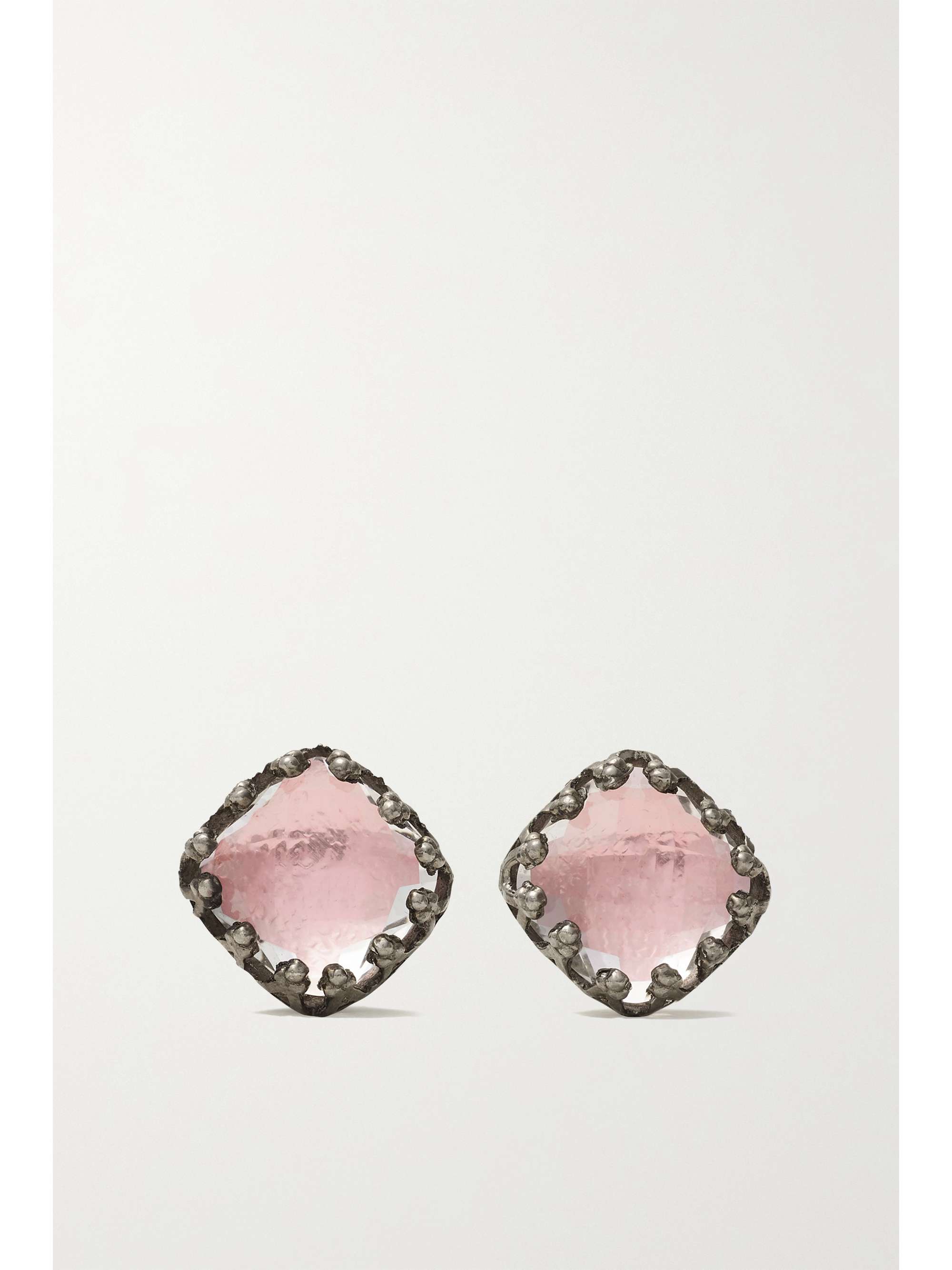 LARKSPUR & HAWK Jane rhodium-dipped quartz earrings