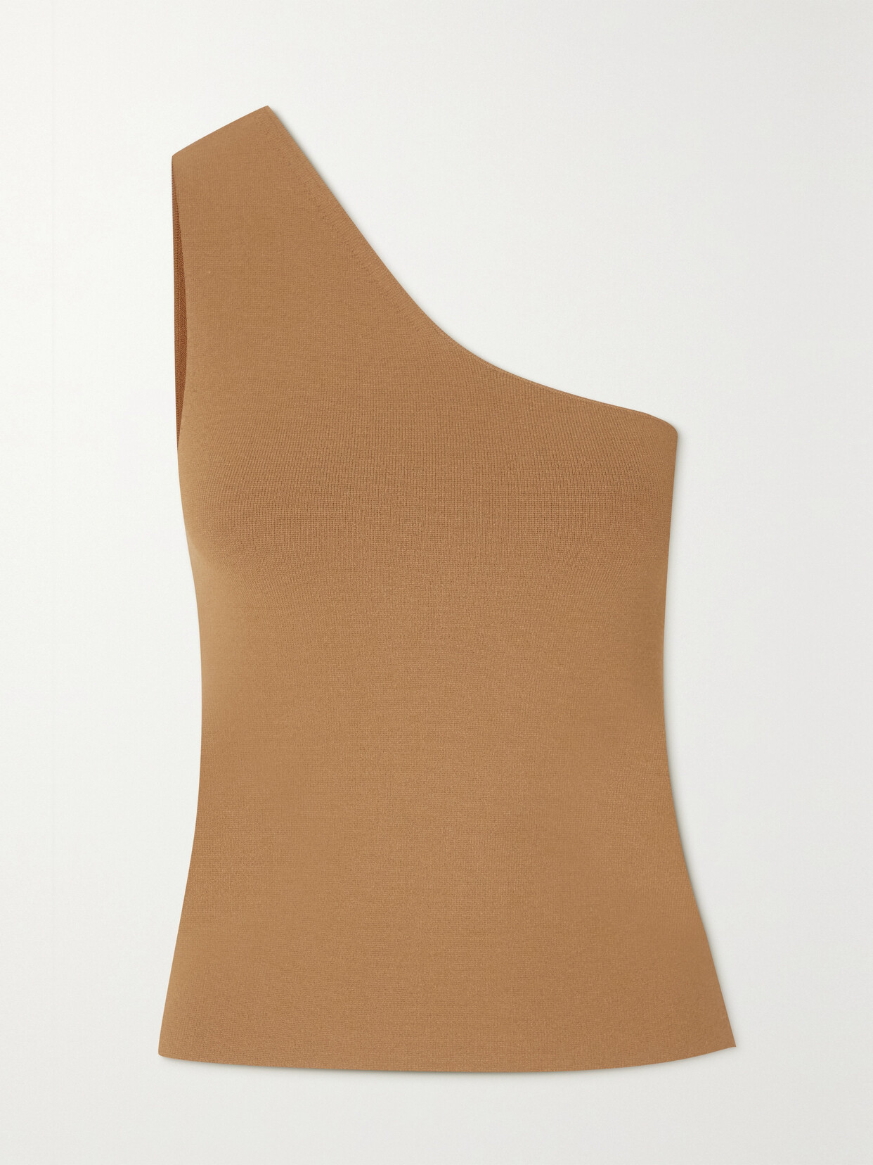 Vince One-shoulder Knitted Tank - Brown