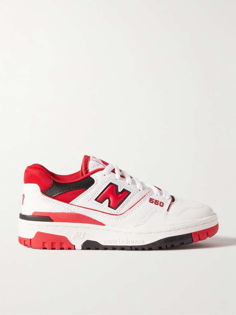 New Balance 550 Perforated Leather And Mesh Sneakers