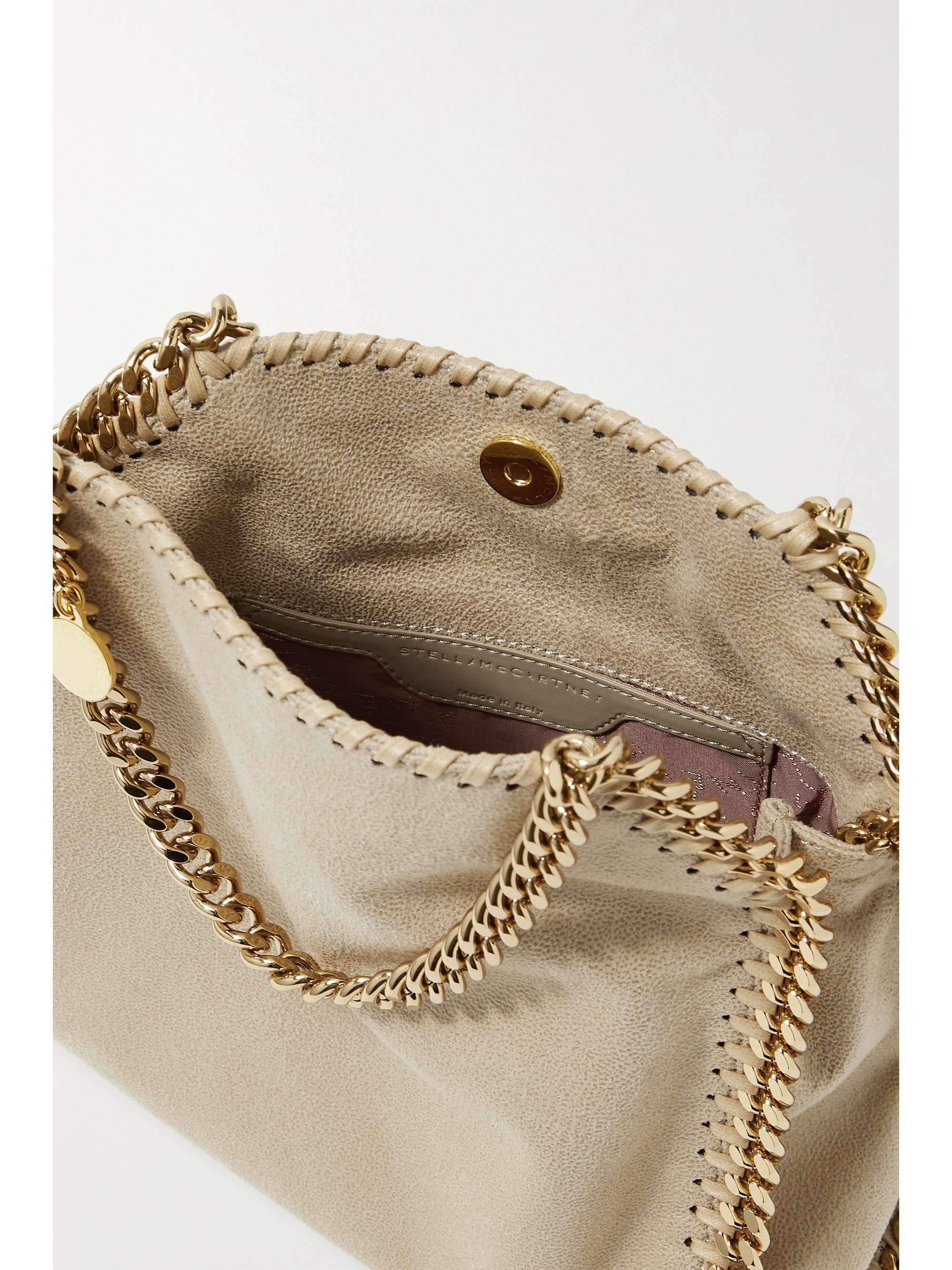 Beige + NET The Falabella mini brushed-leather | MCCARTNEY | NET-A-PORTER