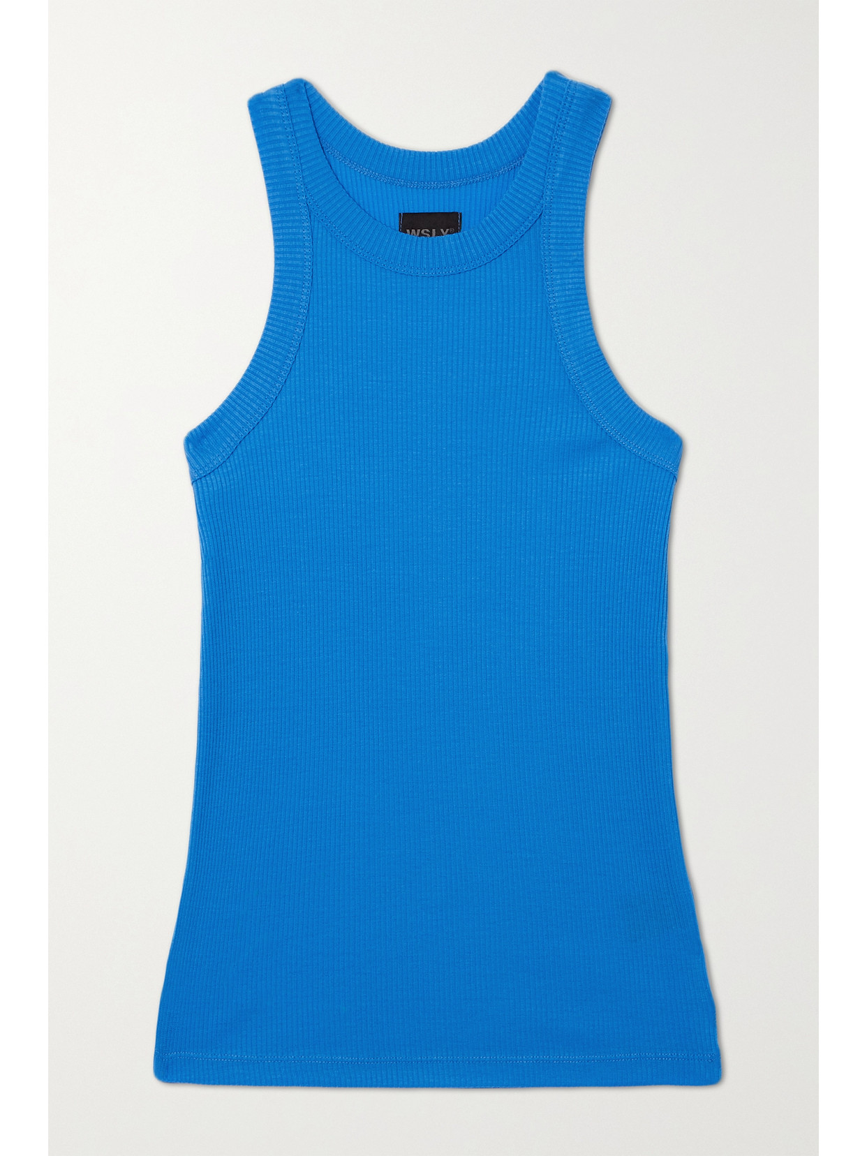 Wsly The Rivington Ribbed Stretch-tencel Lyocell Tank In Tide Pool