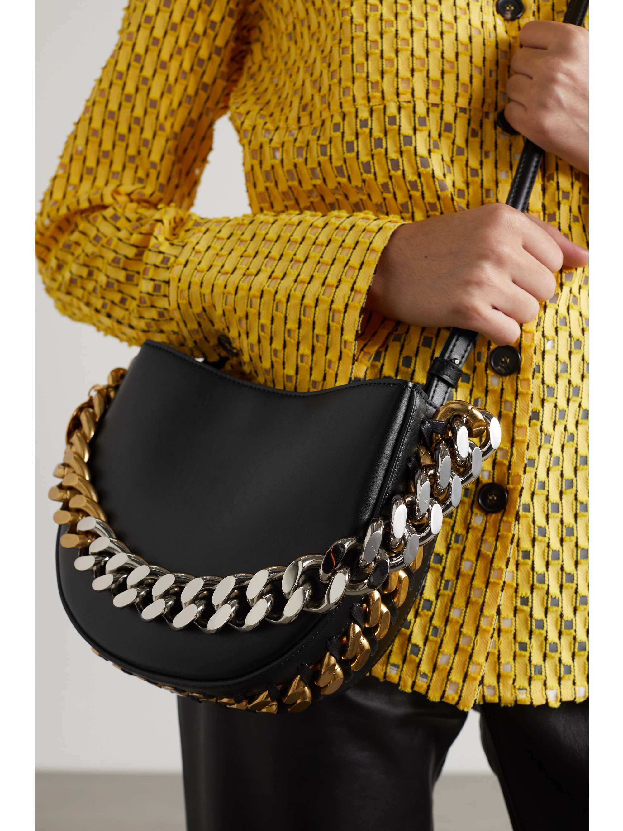 stella mccartney small frayme shoulder bag