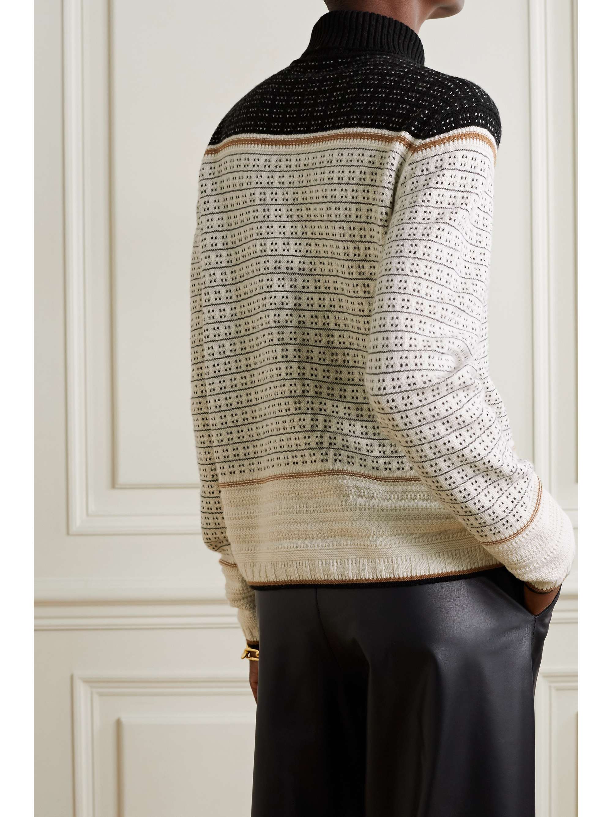 LORO PIANA Serbelloni cashmere-jacquard turtleneck sweater