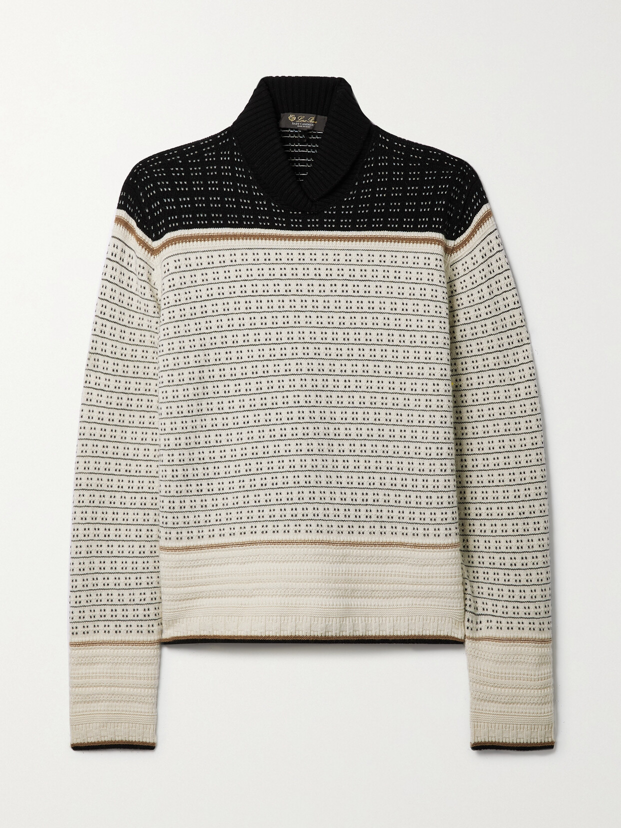 Serbelloni Cashmere-Jacquard Turtleneck Sweater