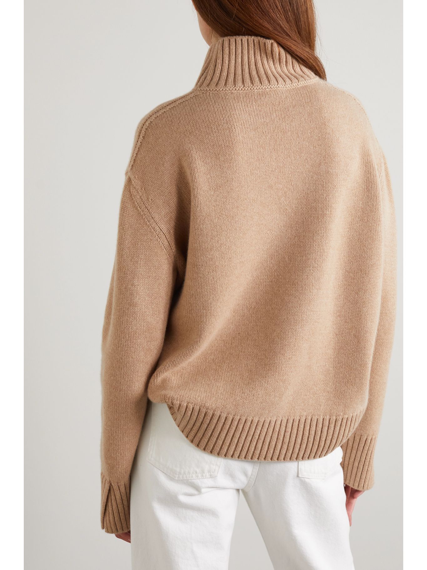 Beige Parksville cashmere turtleneck sweater | LORO PIANA | NET-A-PORTER