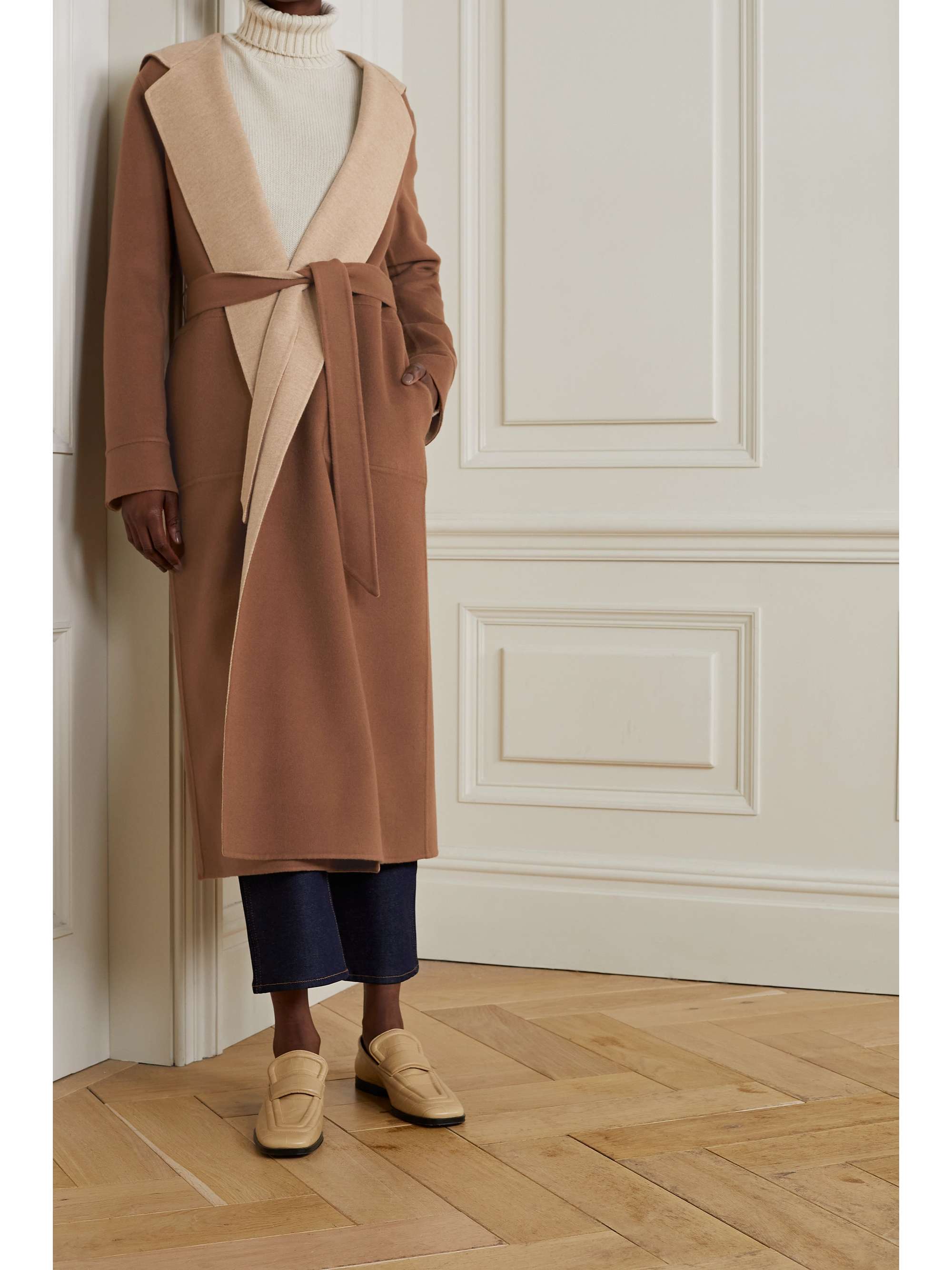 LORO PIANA Stefan reversible belted cashmere coat