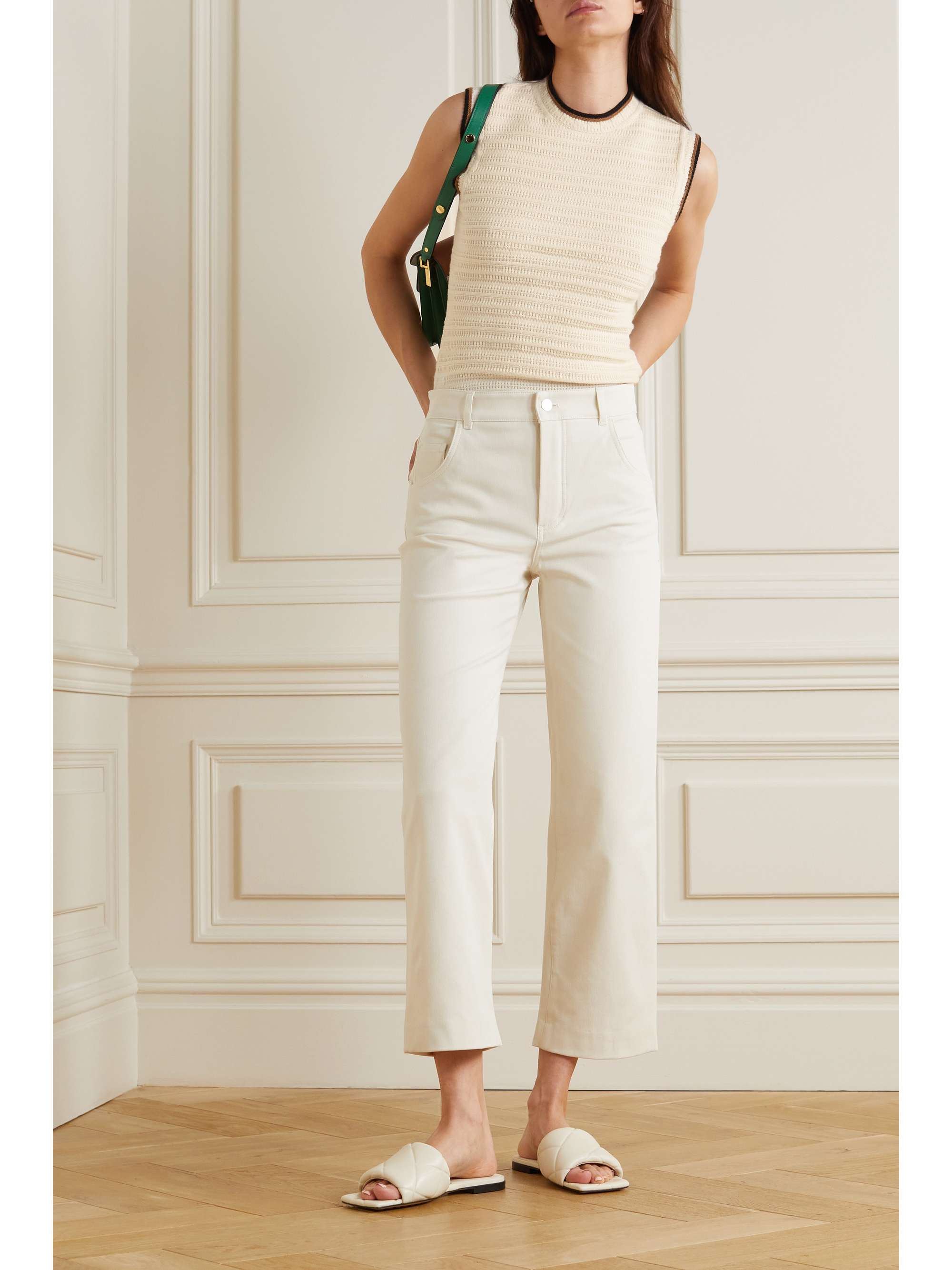LORO PIANA Striped cashmere tank