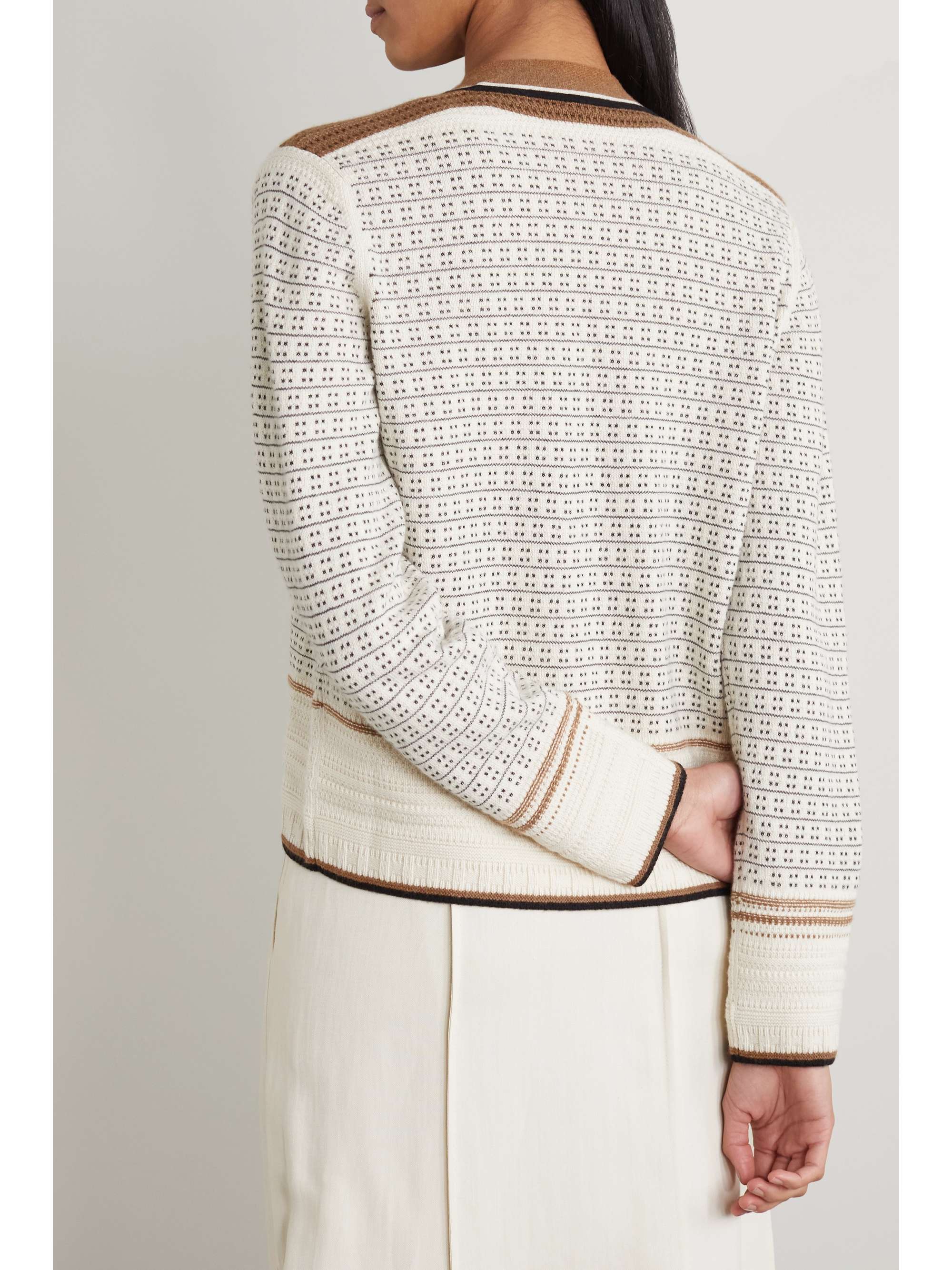 LORO PIANA Serbelloni intarsia cashmere cardigan