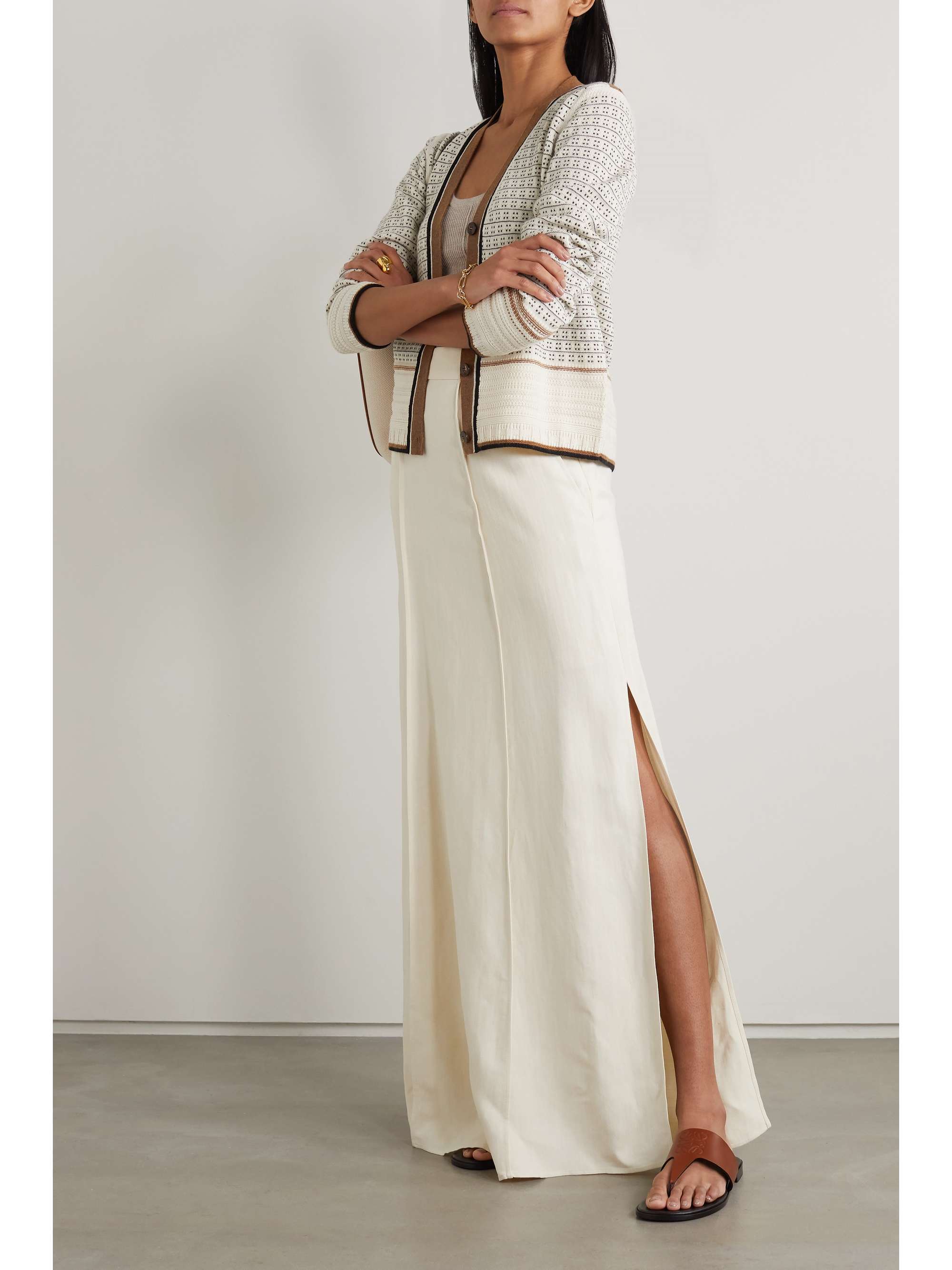 LORO PIANA Serbelloni intarsia cashmere cardigan