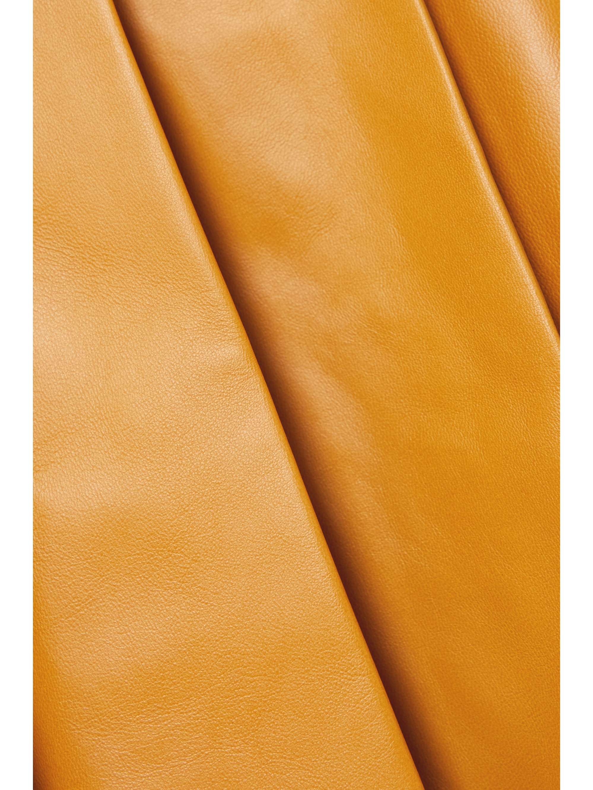 LORO PIANA Pleated leather skirt