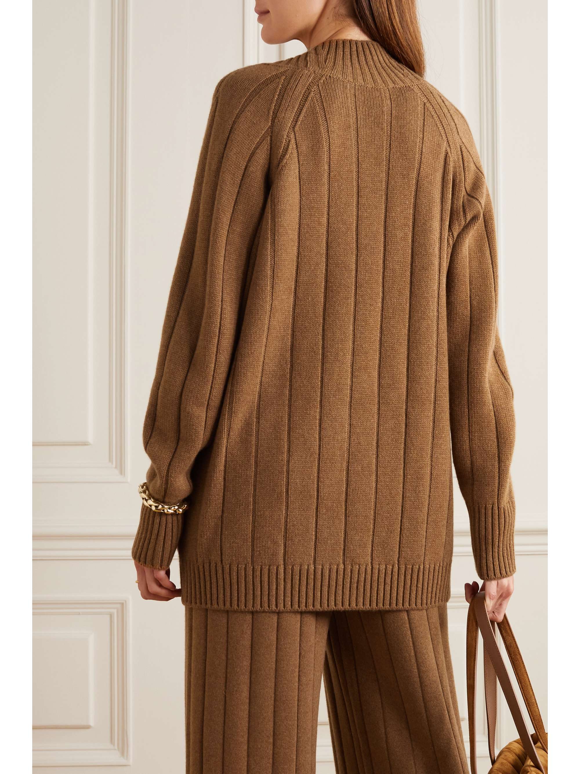 LORO PIANA Cardigan en cachemire côtelé