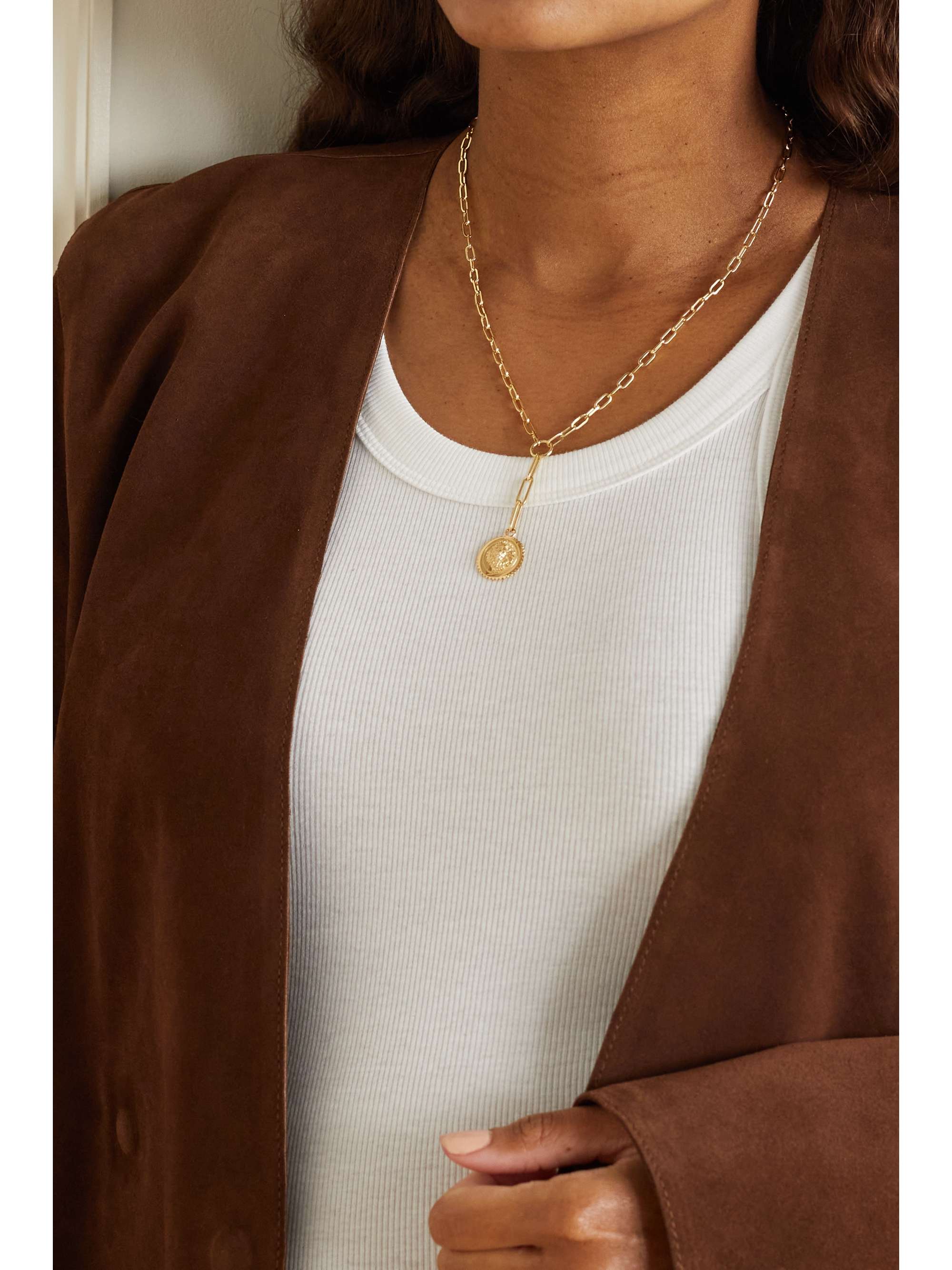 FOUNDRAE + NET SUSTAIN Strength 18-karat recycled gold diamond necklace