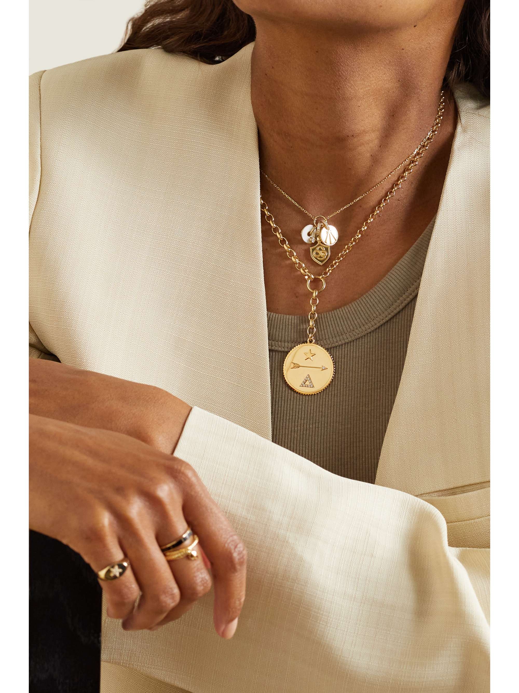 FOUNDRAE + NET SUSTAIN Dream 18-karat recycled gold diamond necklace